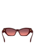 Versace cat's eye sunglasses dark red gradient 53mm, imported from the UK