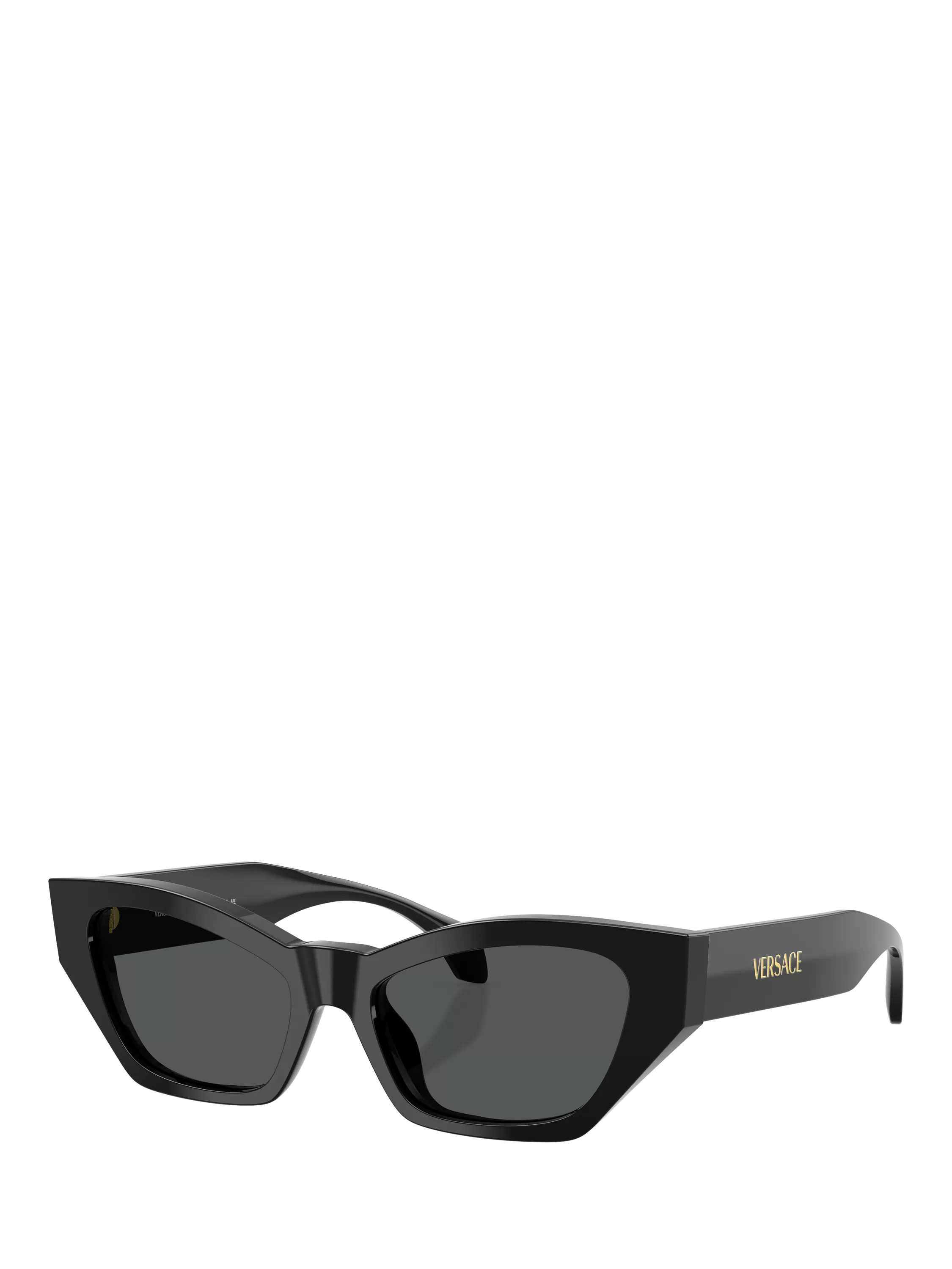 Versace cat's eye sunglasses in black acetate, UK version