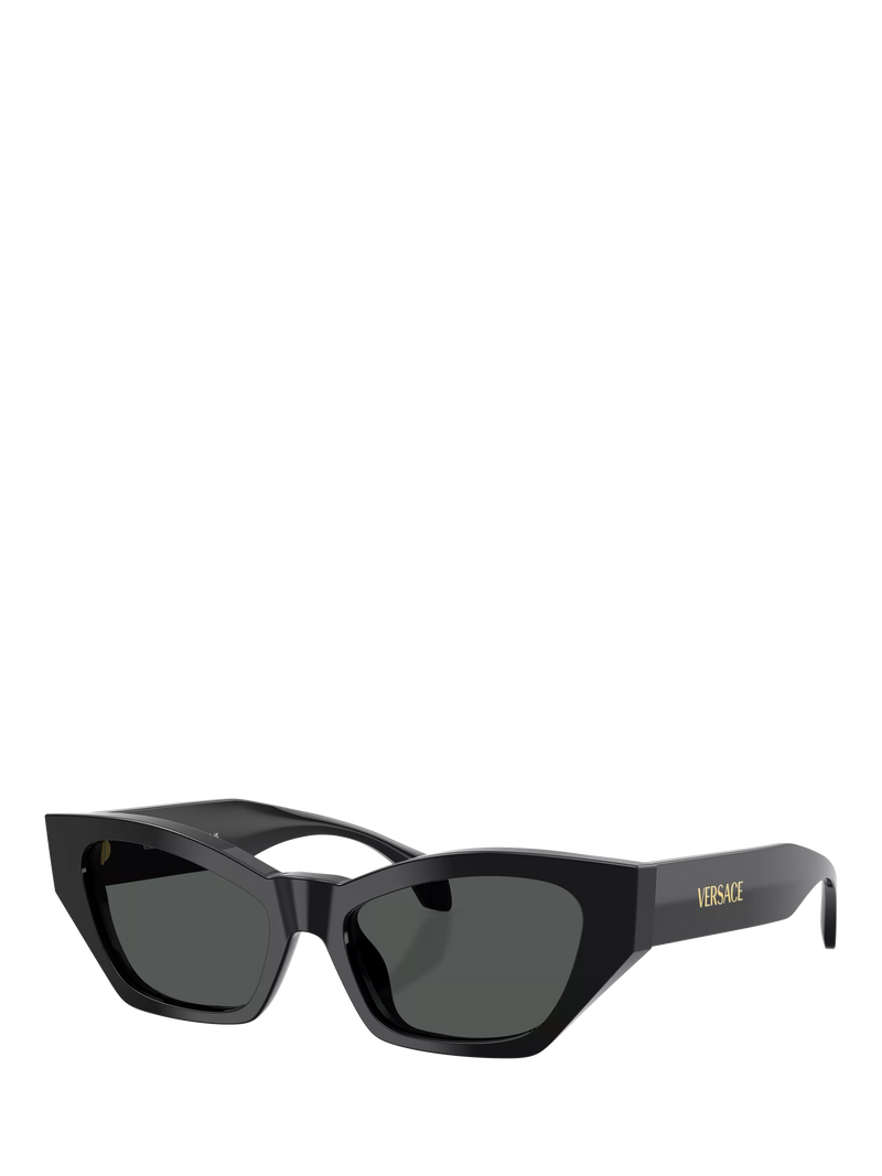 Versace cat's eye sunglasses in black acetate, UK version