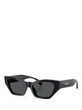 Versace cat's eye sunglasses in black acetate, UK version