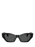 Versace cat's eye sunglasses in black acetate, UK version
