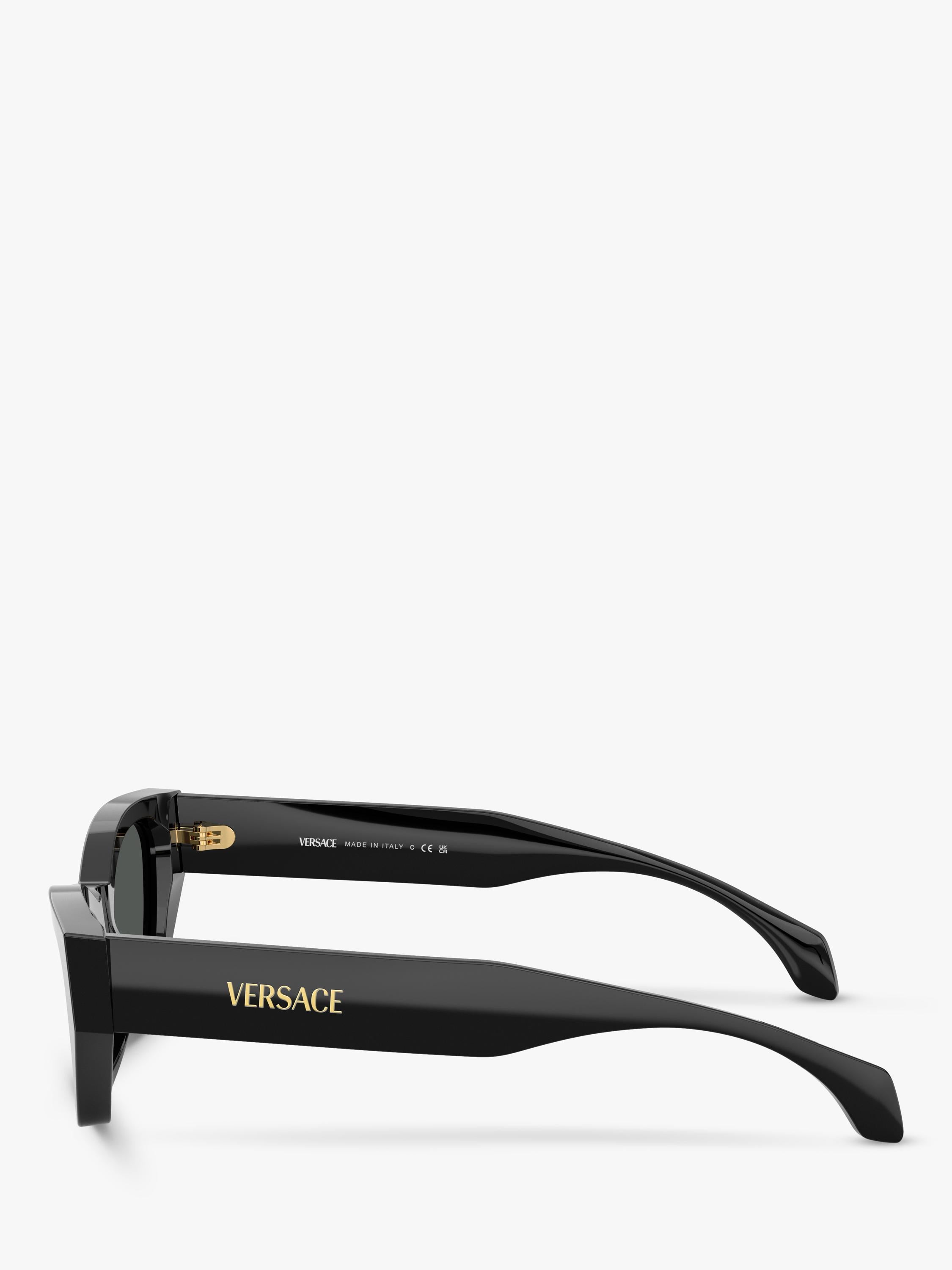 Versace cat's eye sunglasses in black acetate, UK version