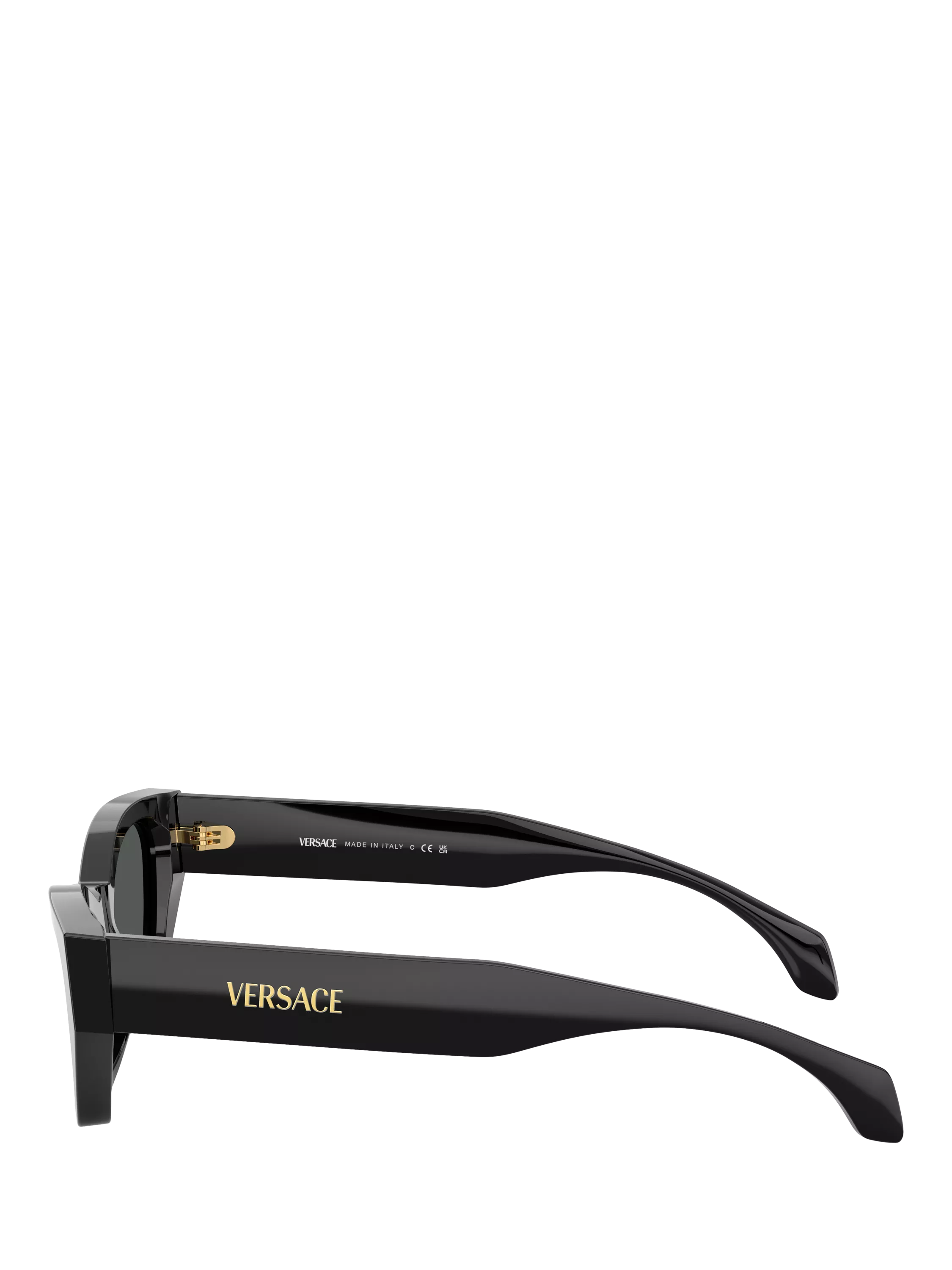 Versace cat's eye sunglasses in black acetate, UK version