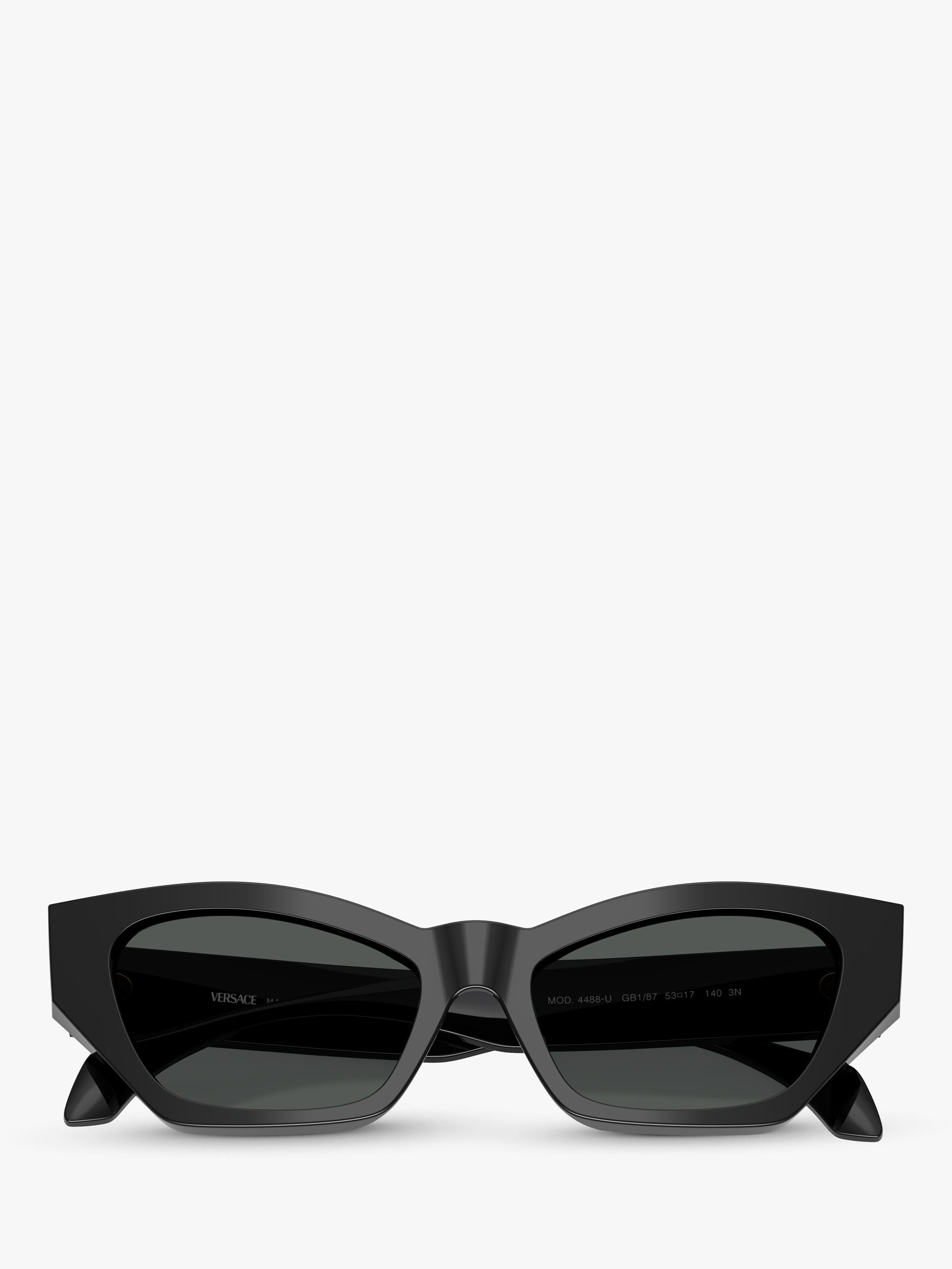 Versace cat's eye sunglasses in black acetate, UK version