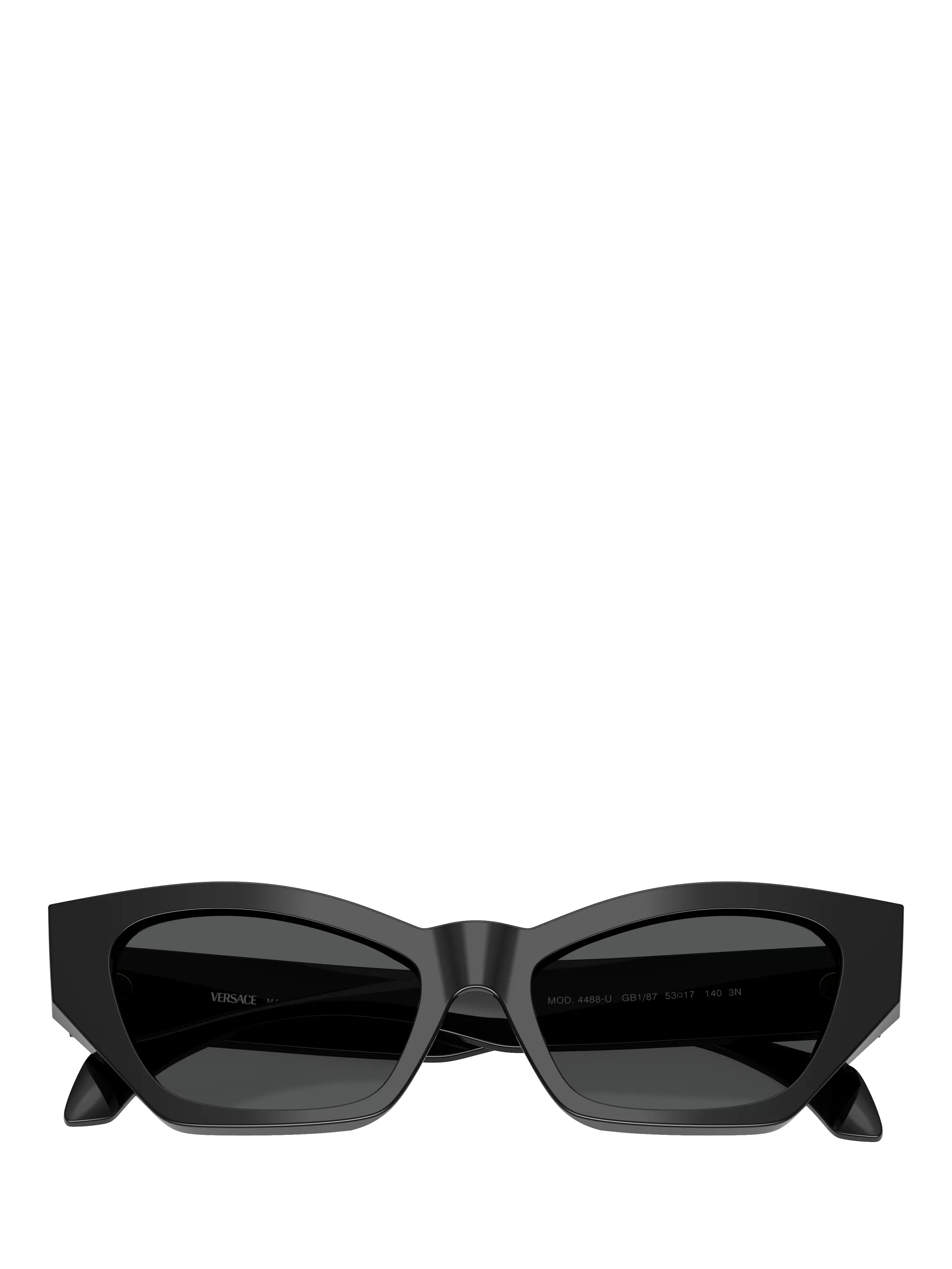 Versace cat's eye sunglasses in black acetate, UK version