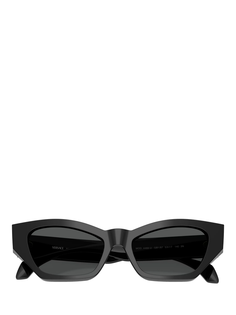 Versace cat's eye sunglasses in black acetate, UK version