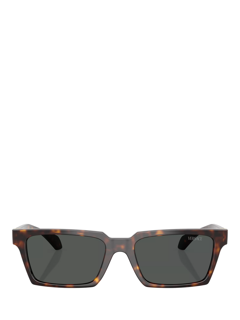 Versace VE4490U men's rectangular sunglasses Havana Grey (British brand)
