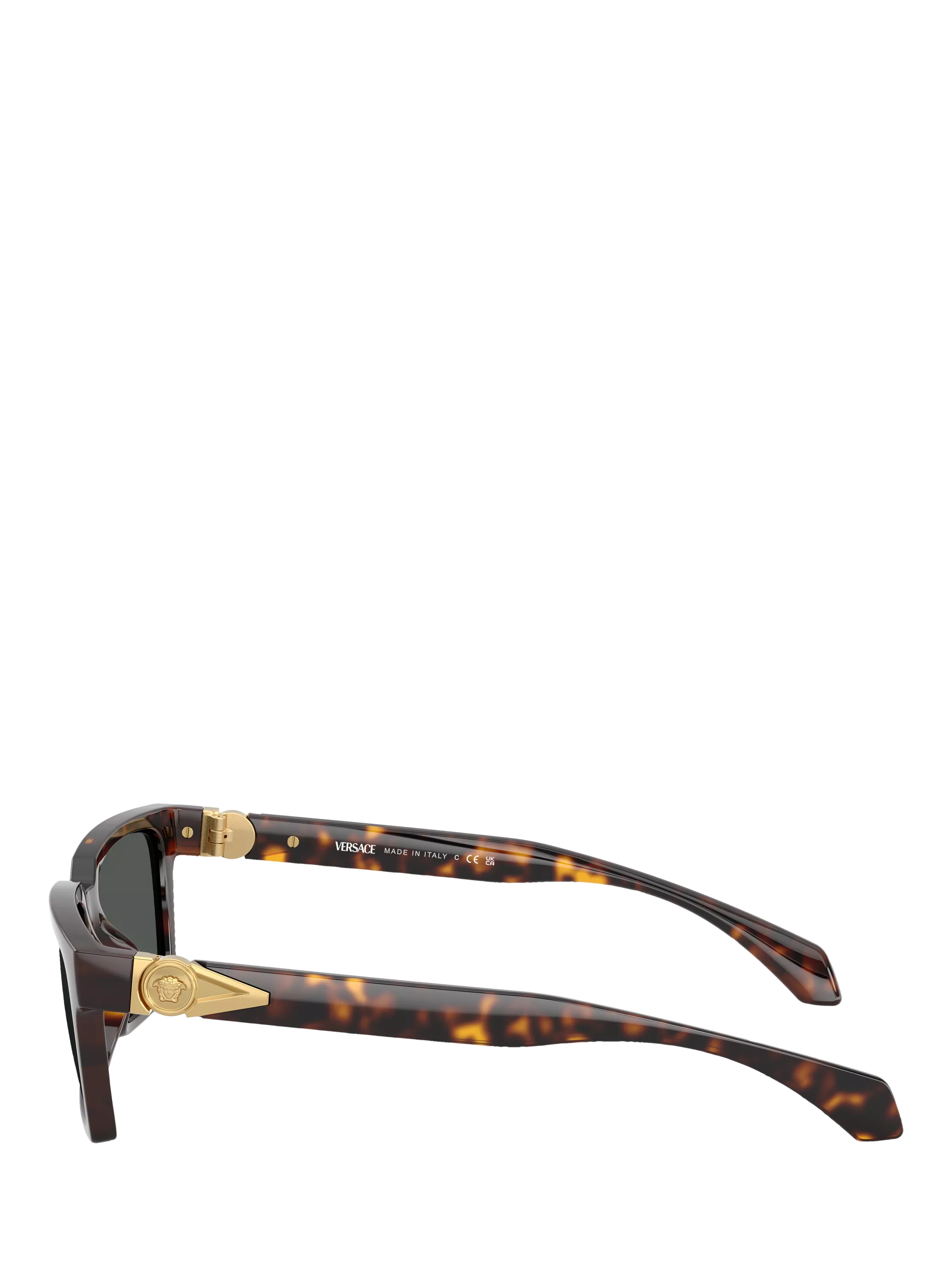 Versace VE4490U men's rectangular sunglasses Havana Grey (British brand)