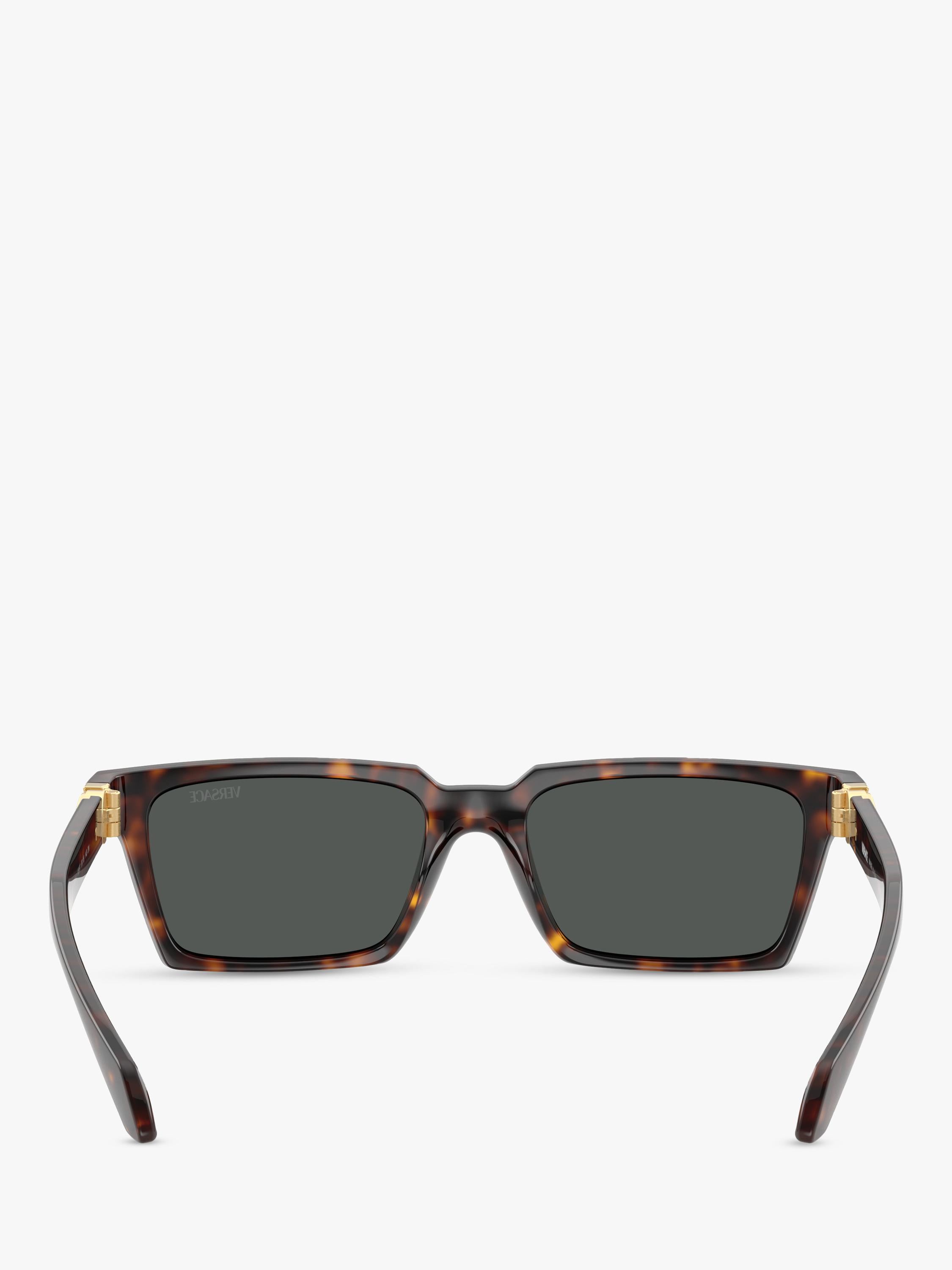 Versace VE4490U men's rectangular sunglasses Havana Grey (British brand)