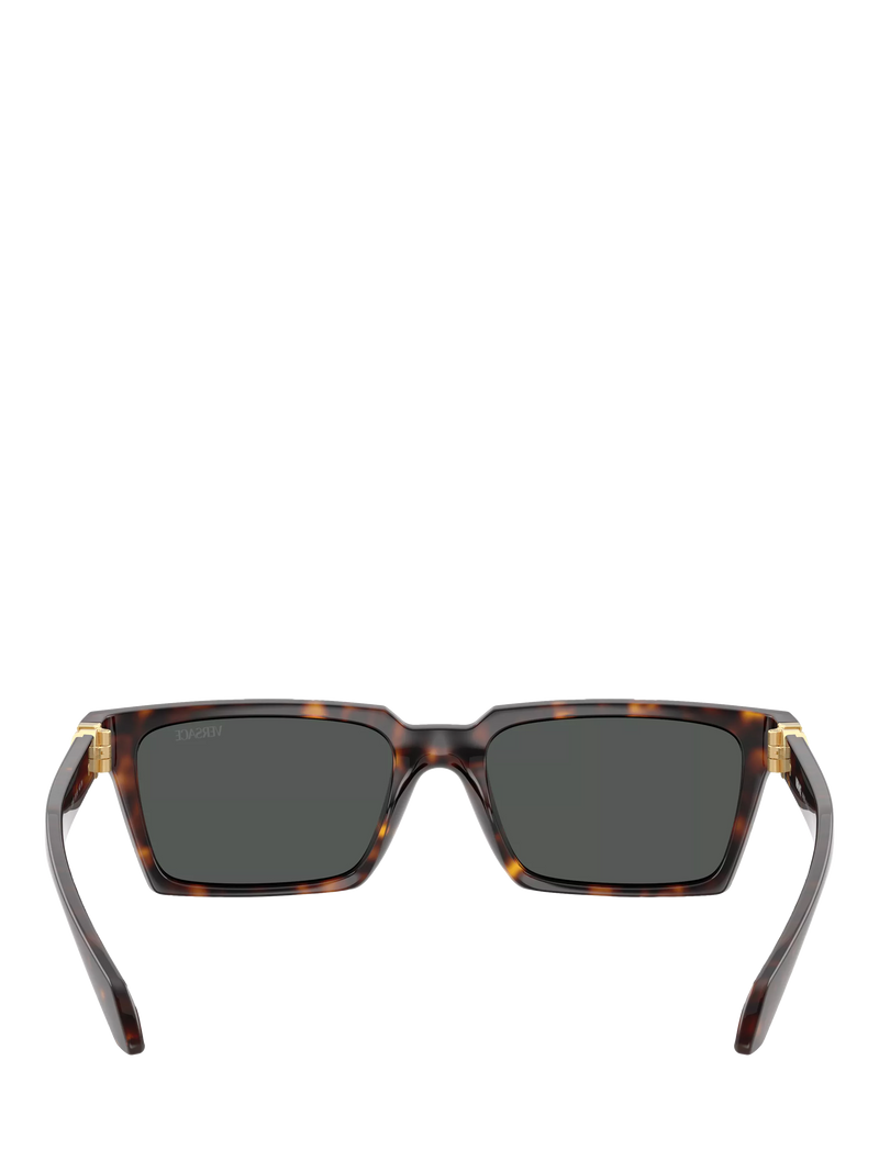 Versace VE4490U men's rectangular sunglasses Havana Grey (British brand)