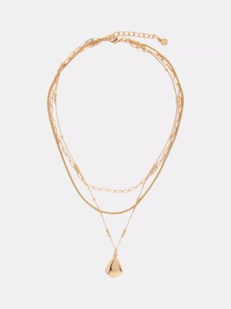Mint Velvet gold pendant layered necklace (British brand)