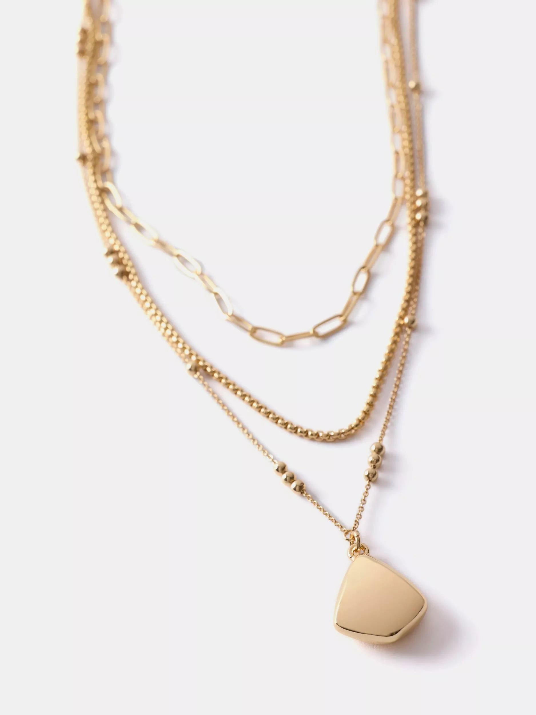 Mint Velvet gold pendant layered necklace (British brand)