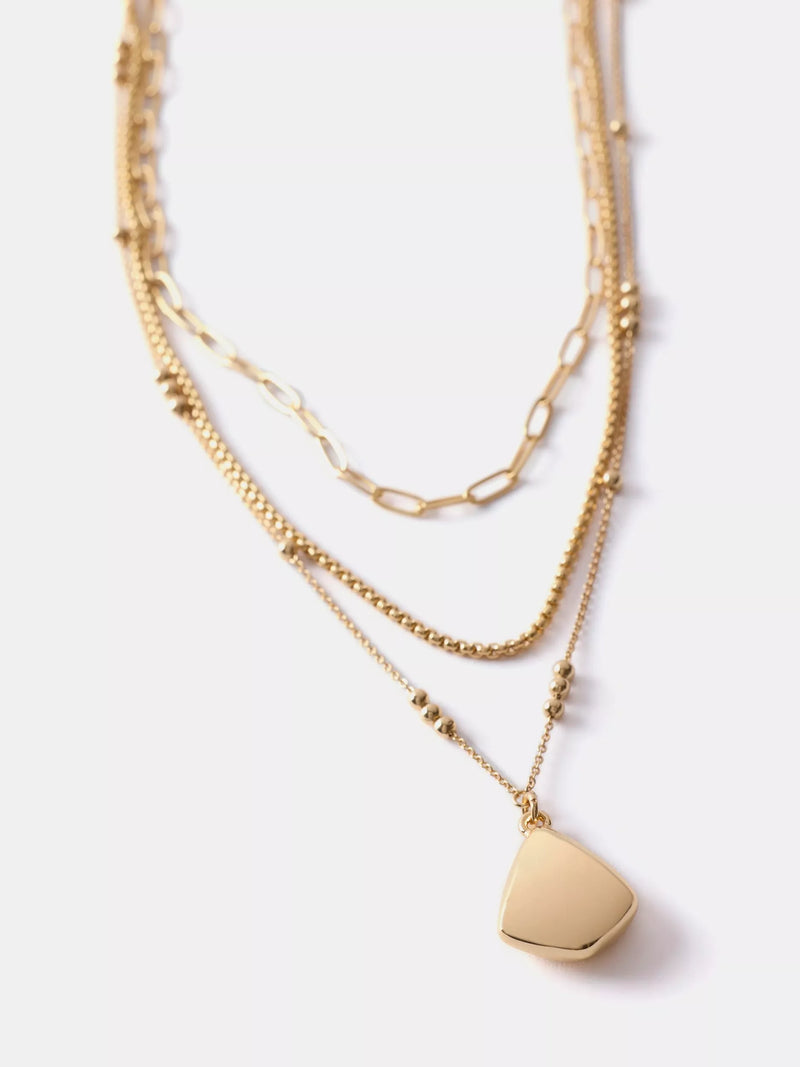 Mint Velvet gold pendant layered necklace (British brand)