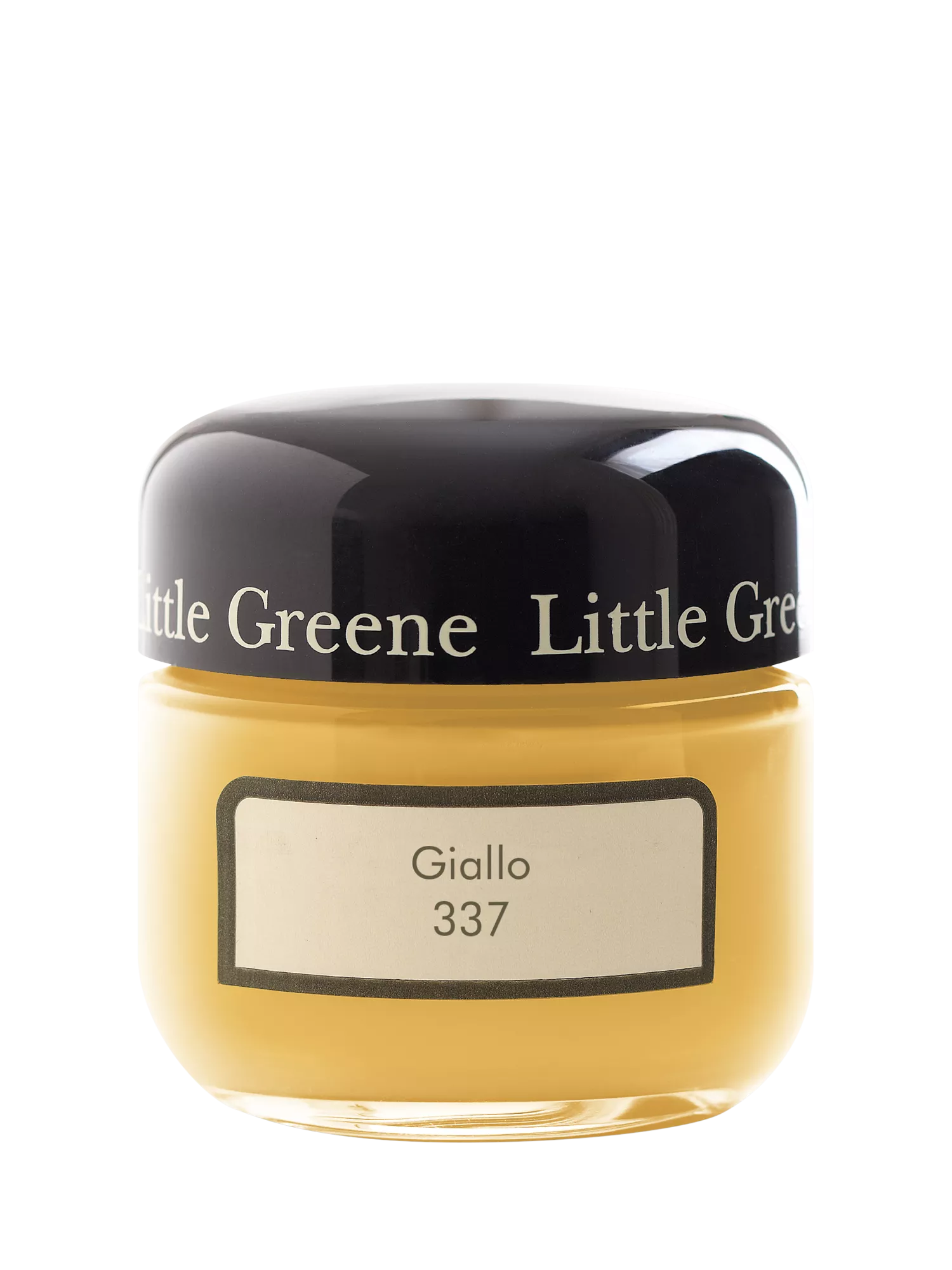The Little Greene Paint Company yellows tester pot, imported from the UK