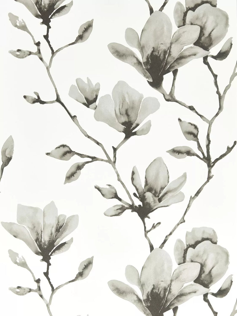 Harlequin lotus pattern wallpaper with soft metallic finish in wide width, UK version