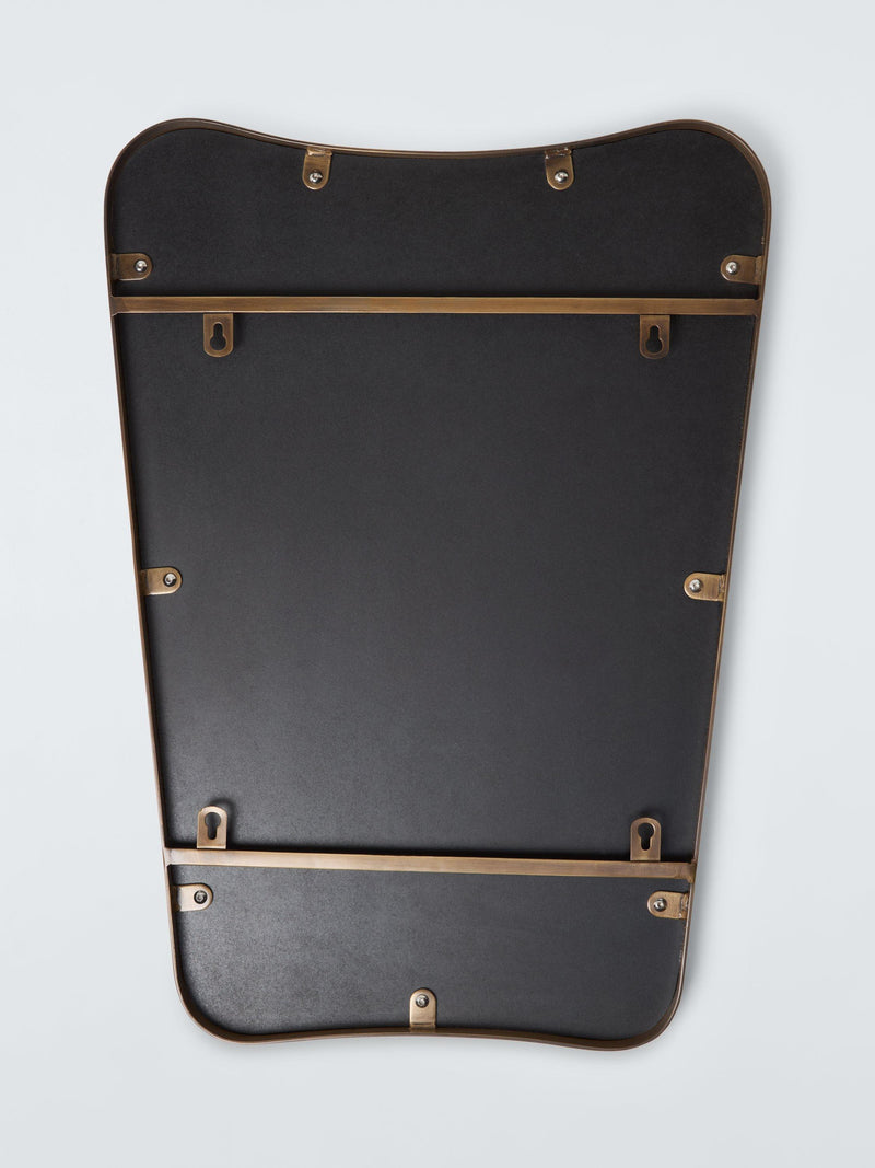 John Lewis wall mirror curved antique brass frame 70x50cm, UK version