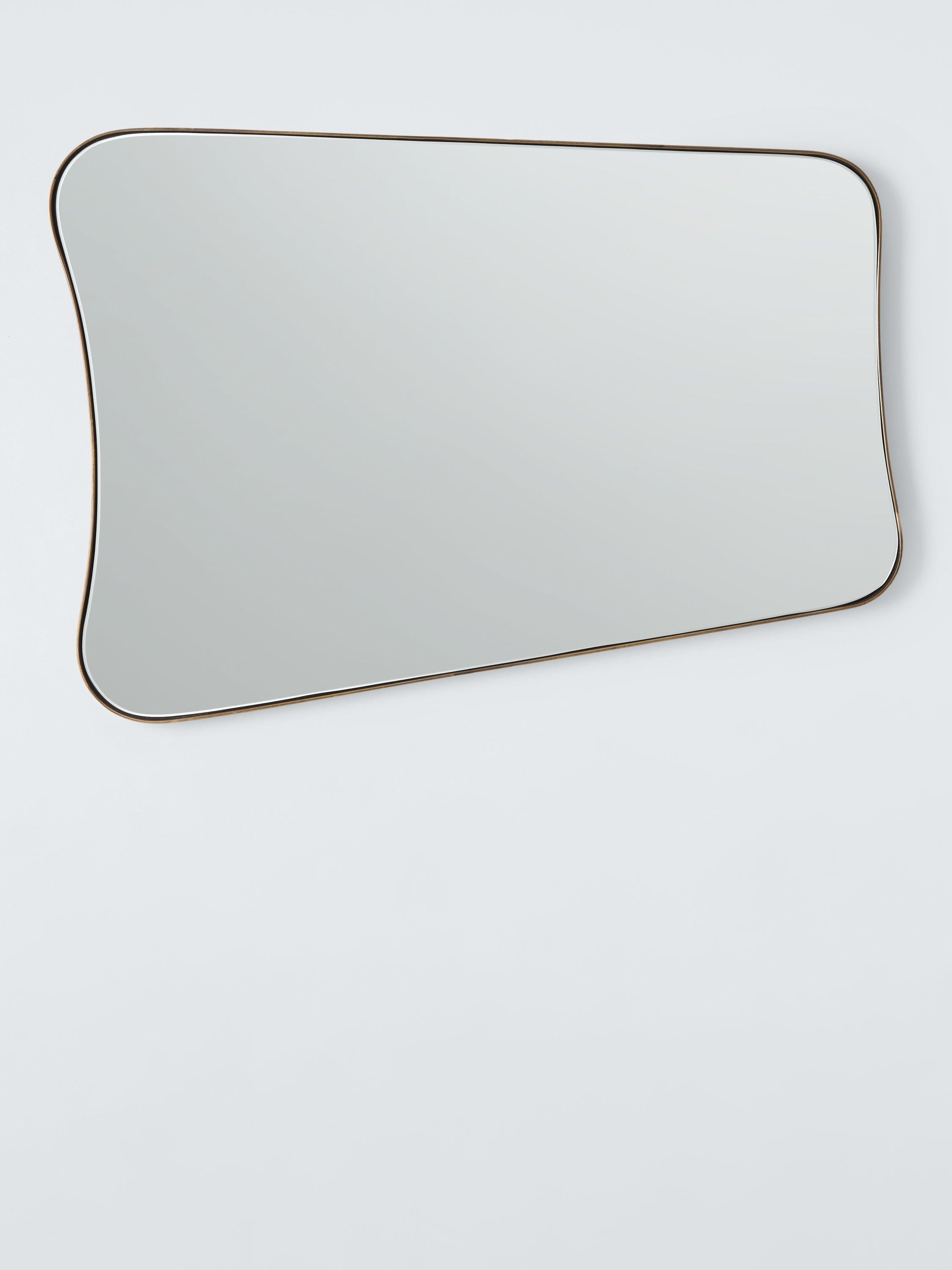 John Lewis wall mirror curved antique brass frame 70x50cm, UK version