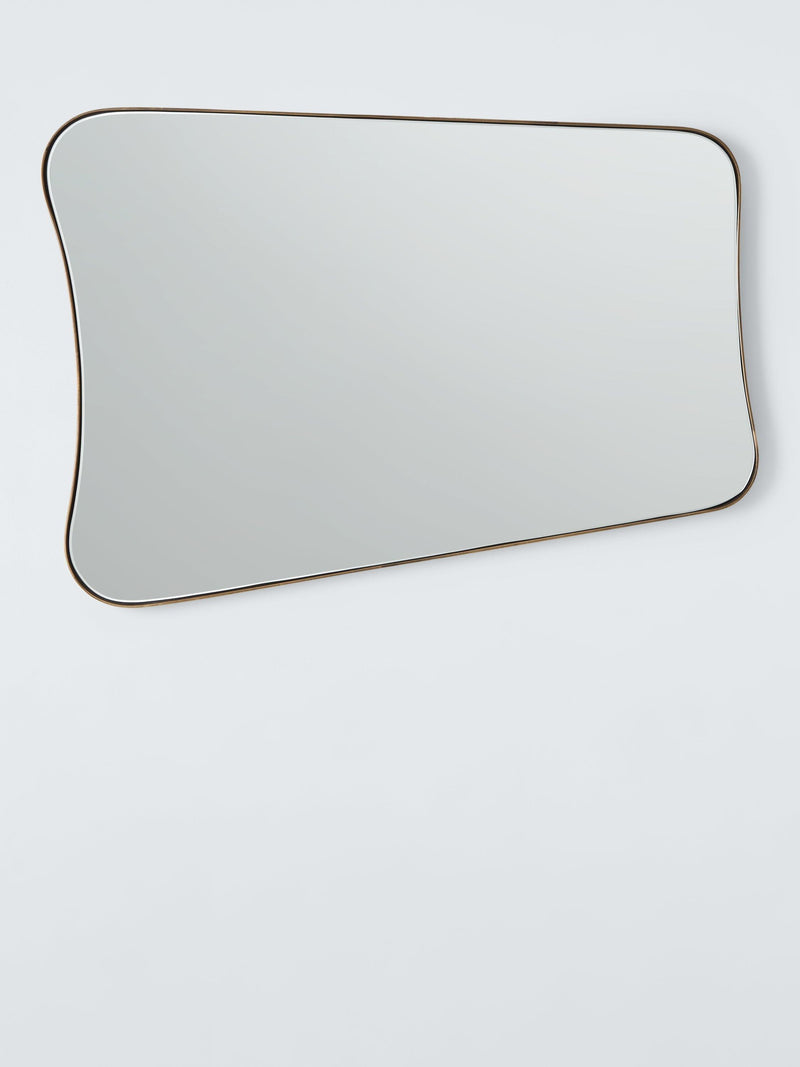 John Lewis wall mirror curved antique brass frame 70x50cm, UK version