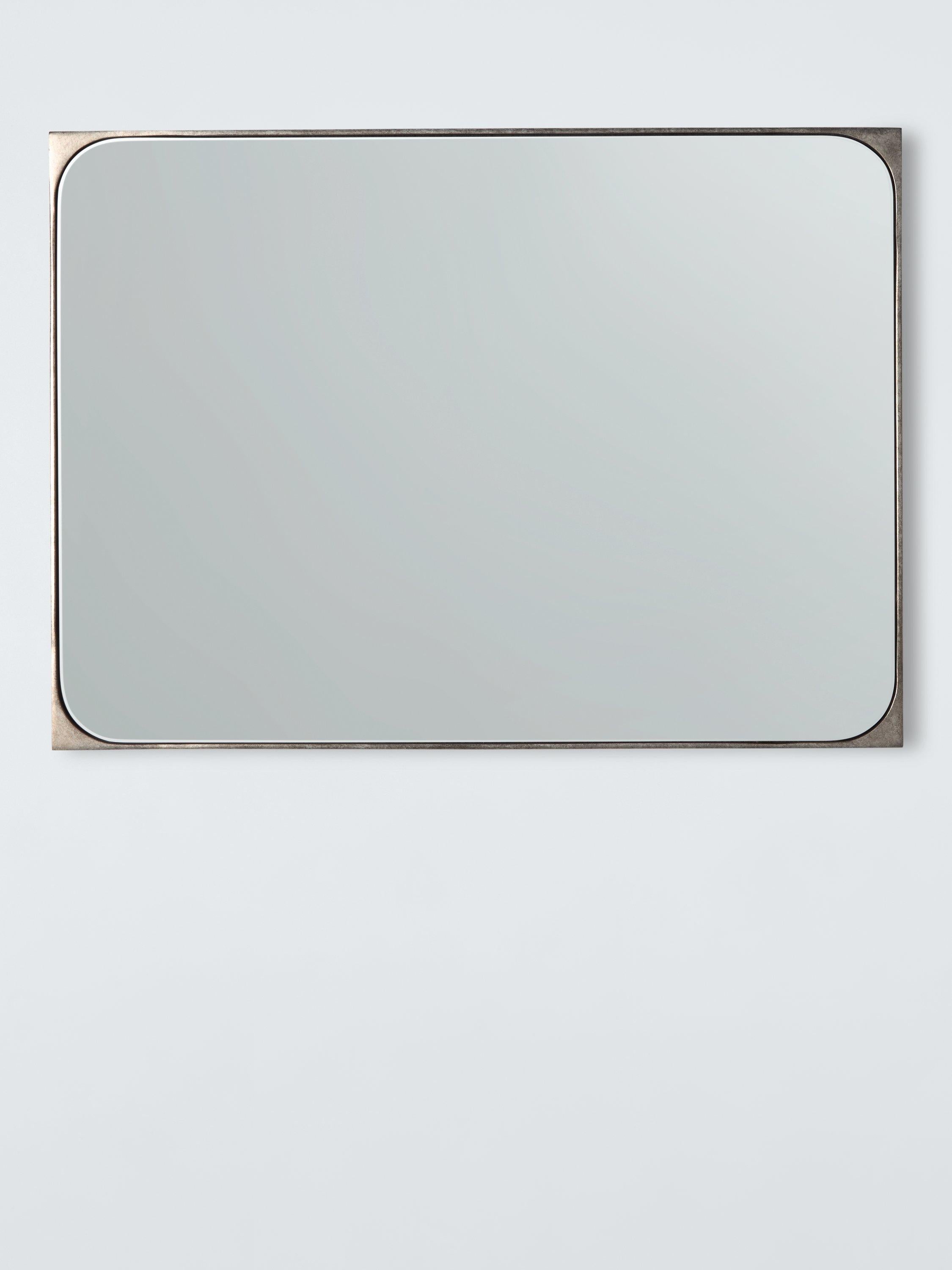 John Lewis distressed metal wall mirror 70x50cm antique silver, UK version