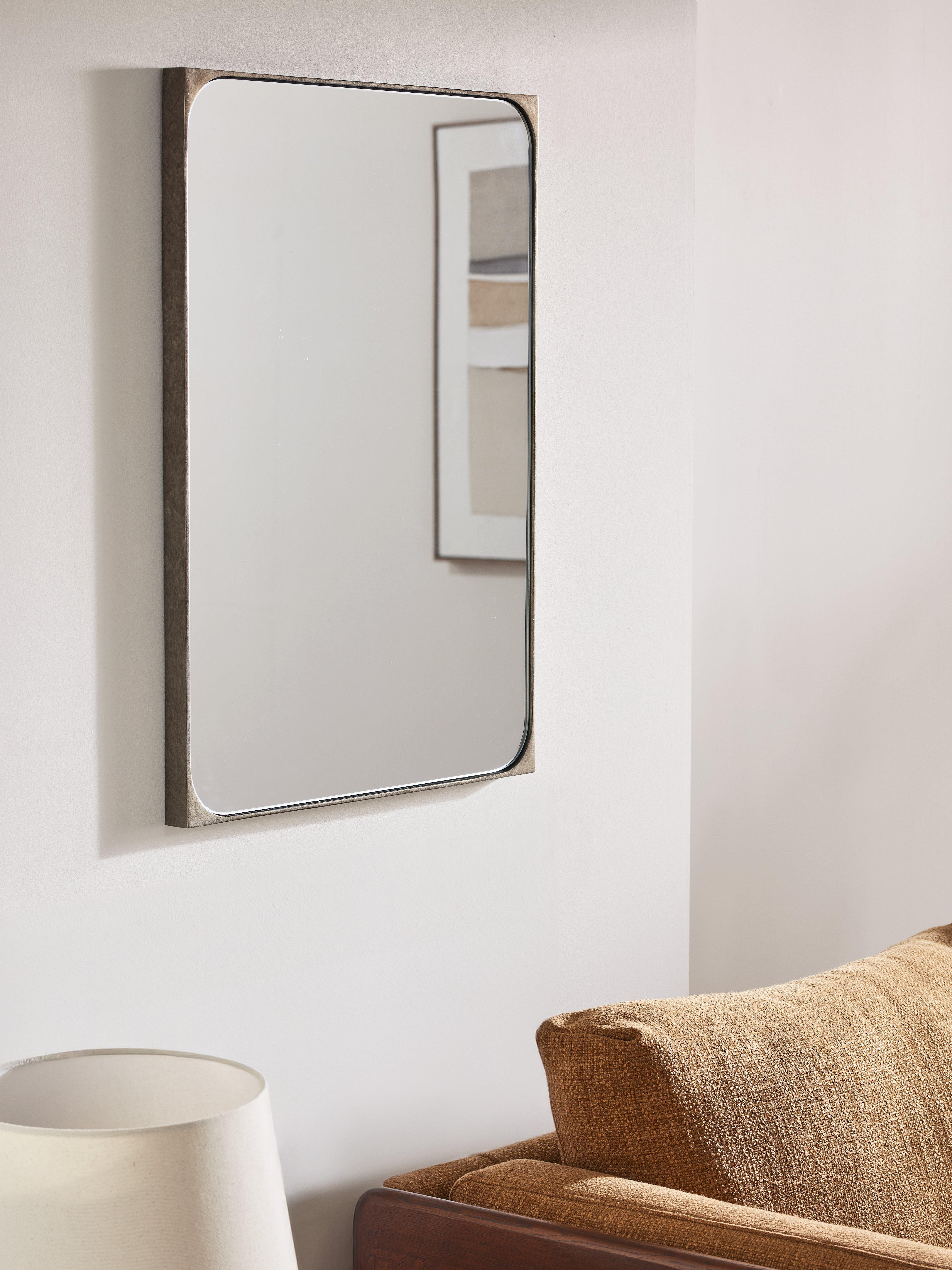John Lewis distressed metal wall mirror 70x50cm antique silver, UK version