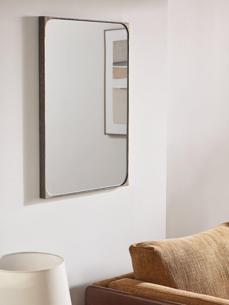 John Lewis distressed metal wall mirror 70x50cm antique silver, UK version