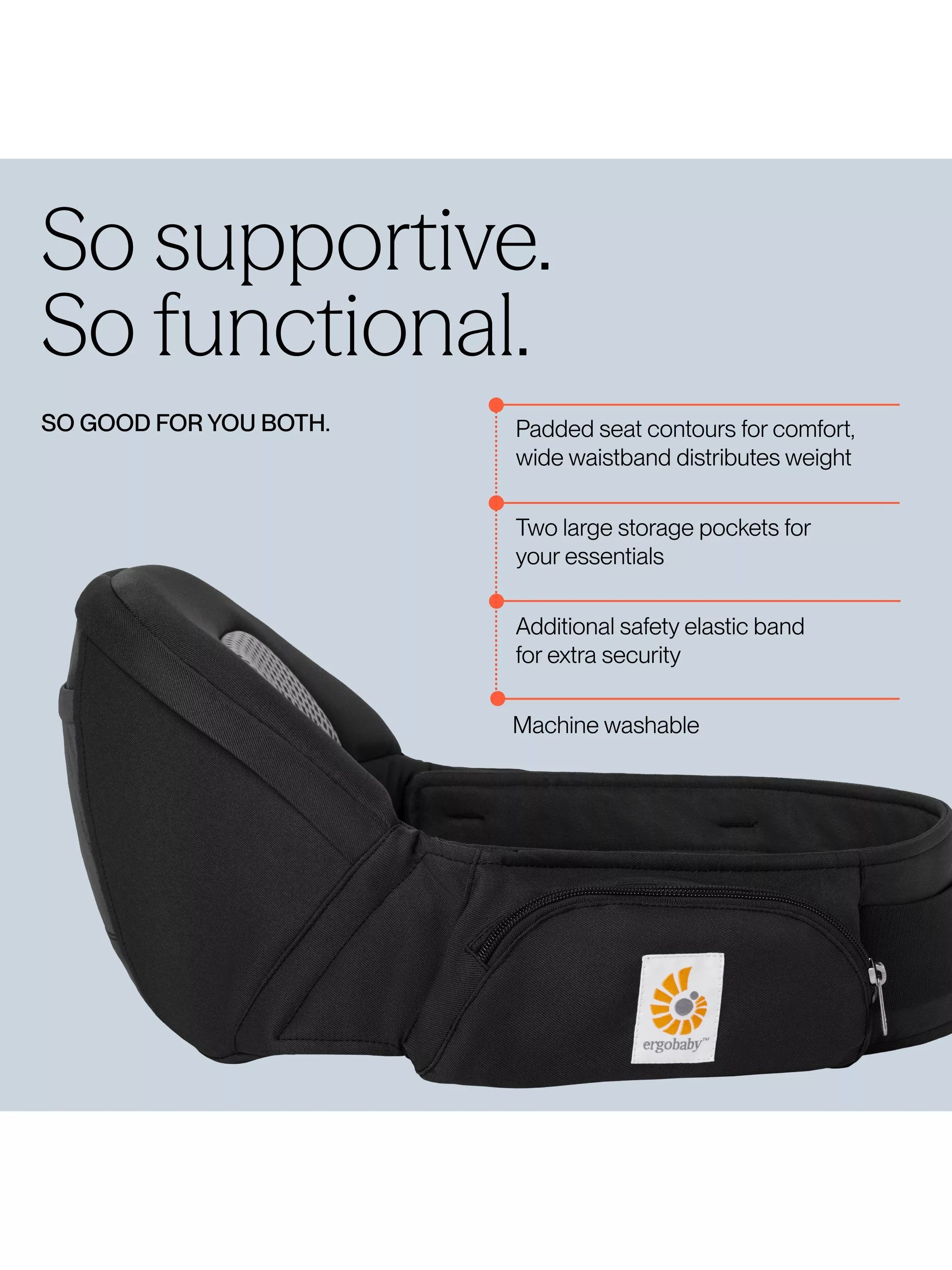 Ergobaby Lift Hip Seat Onyx Black (British brand)