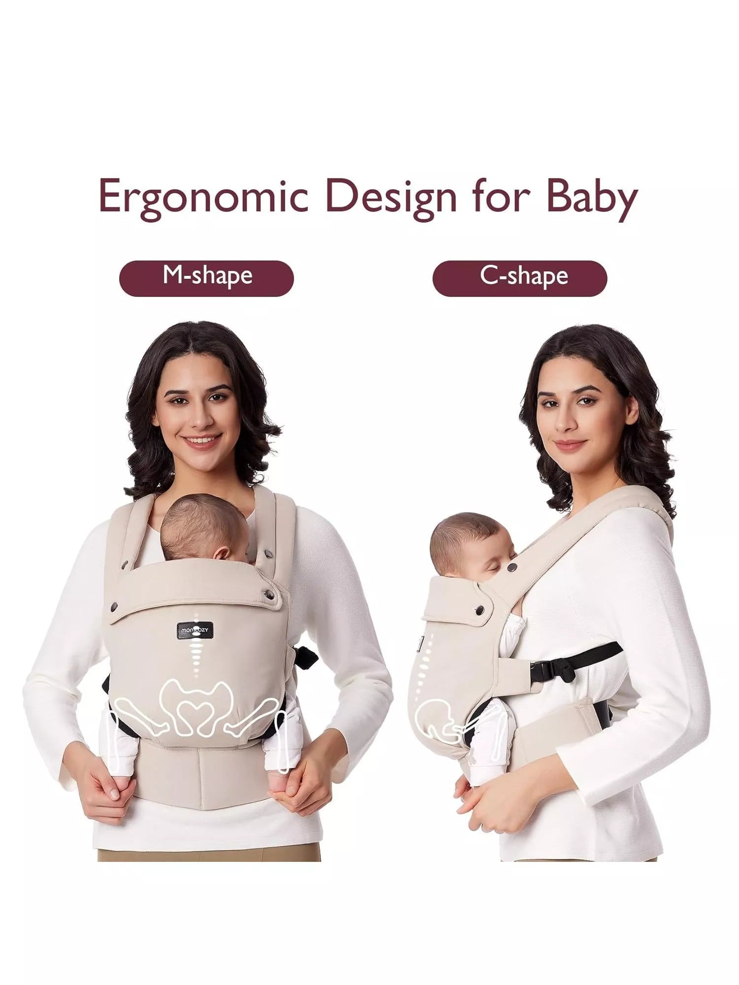 Momcozy Air Mesh ergonomic baby carrier, UK version