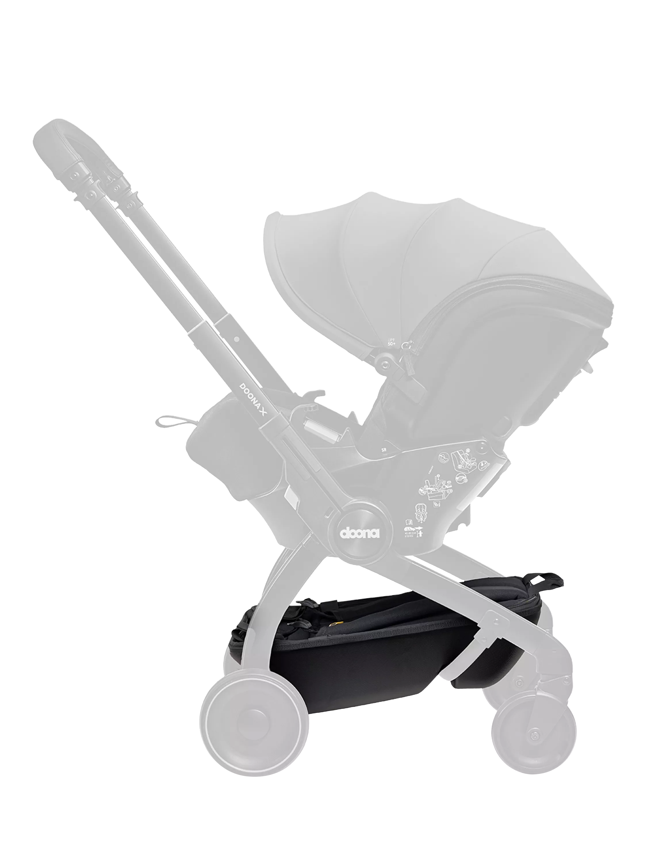 Doona X Pack & Go Basket black stroller backpack, imported from the UK
