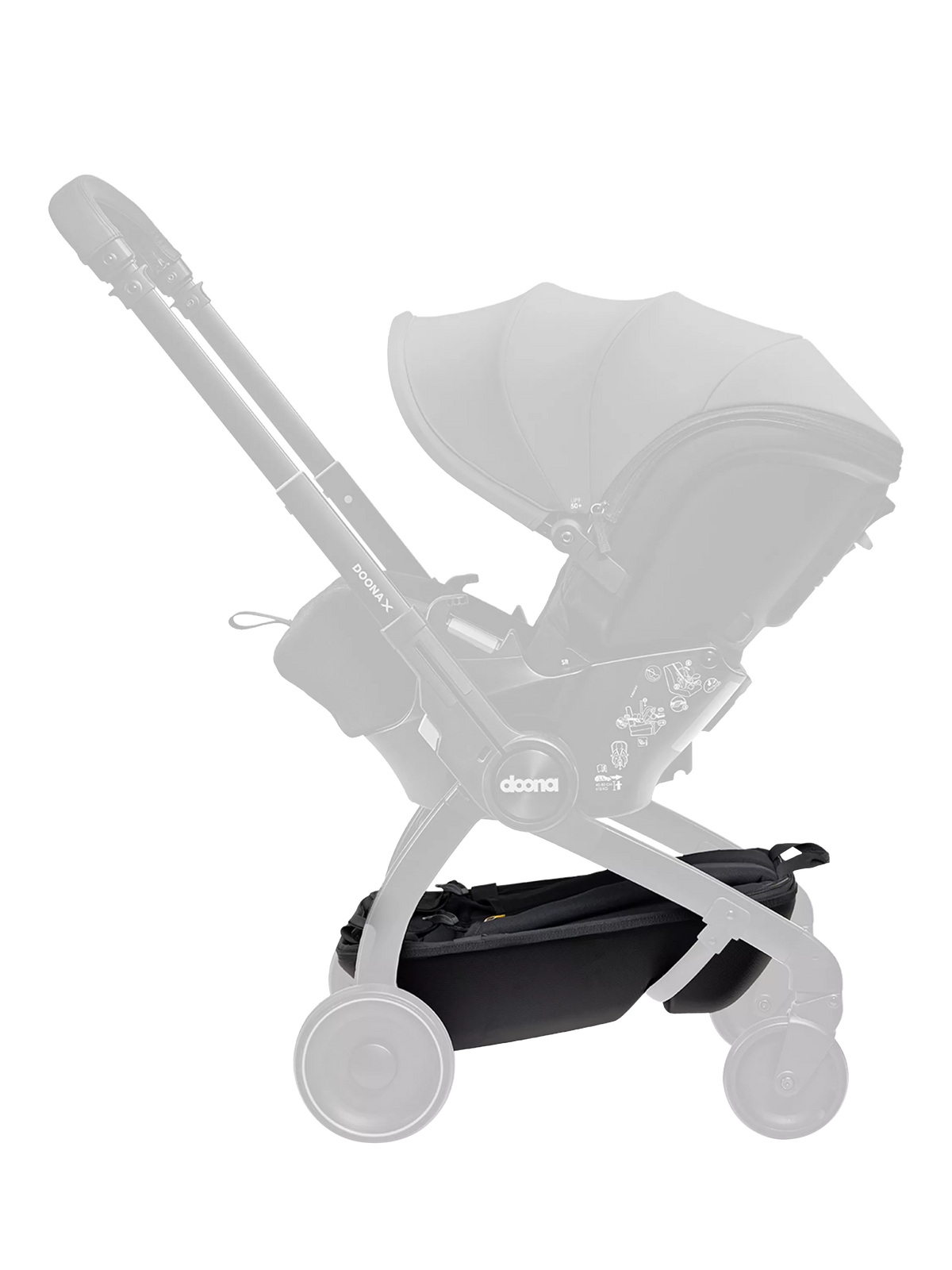 Doona X Pack & Go Basket black stroller backpack, imported from the UK