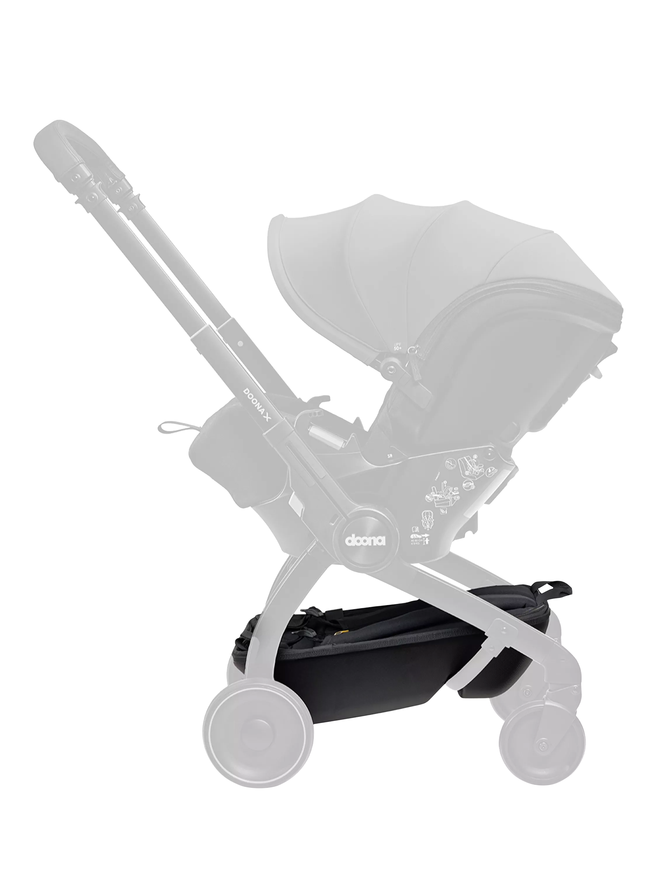 Doona X Pack & Go Basket black stroller backpack, imported from the UK