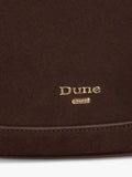 Dune London Direction suede shoulder bag with chain detail, UK version