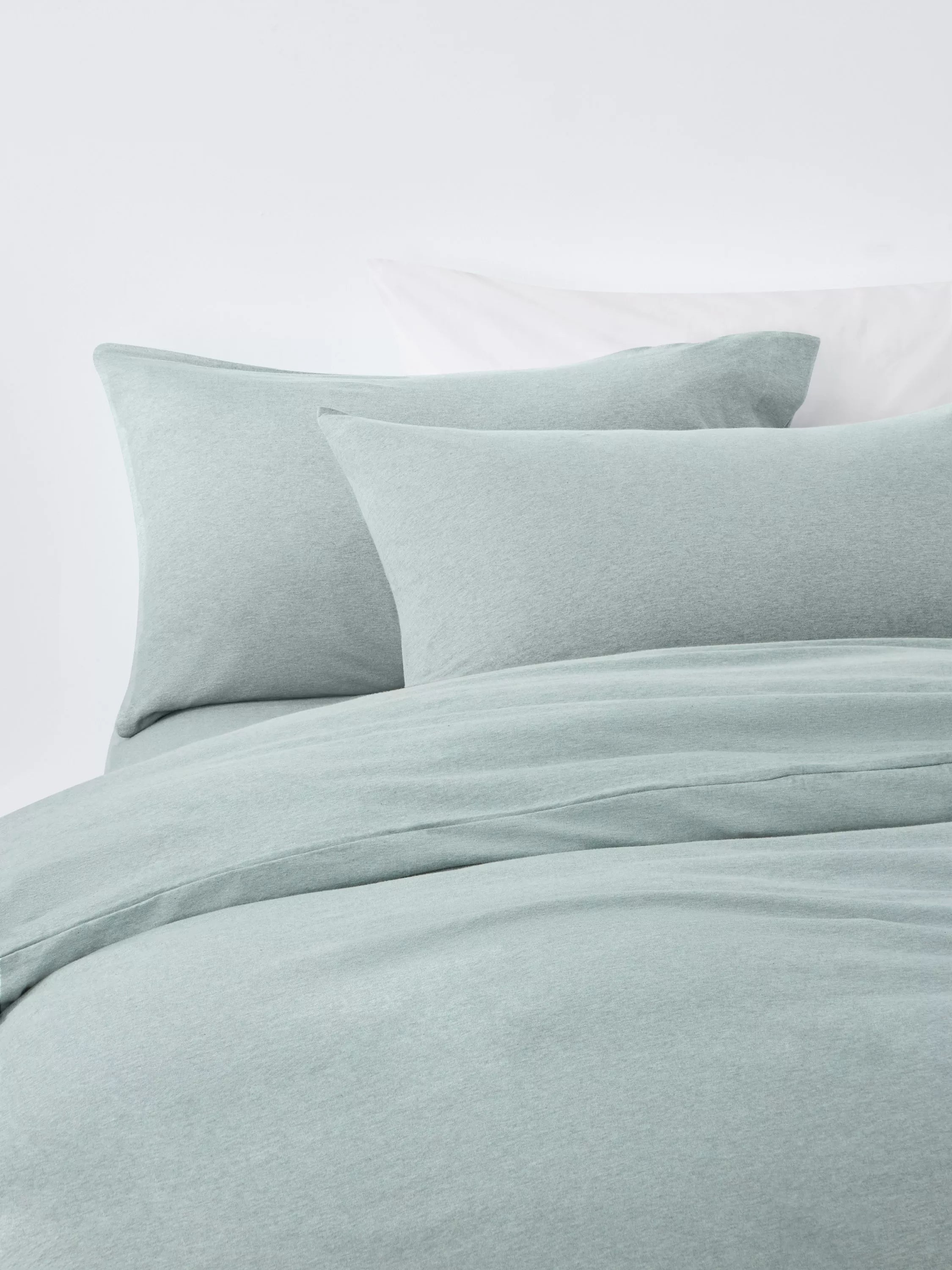 John Lewis cotton jersey duvet cover set with fitted sheet single - British product
