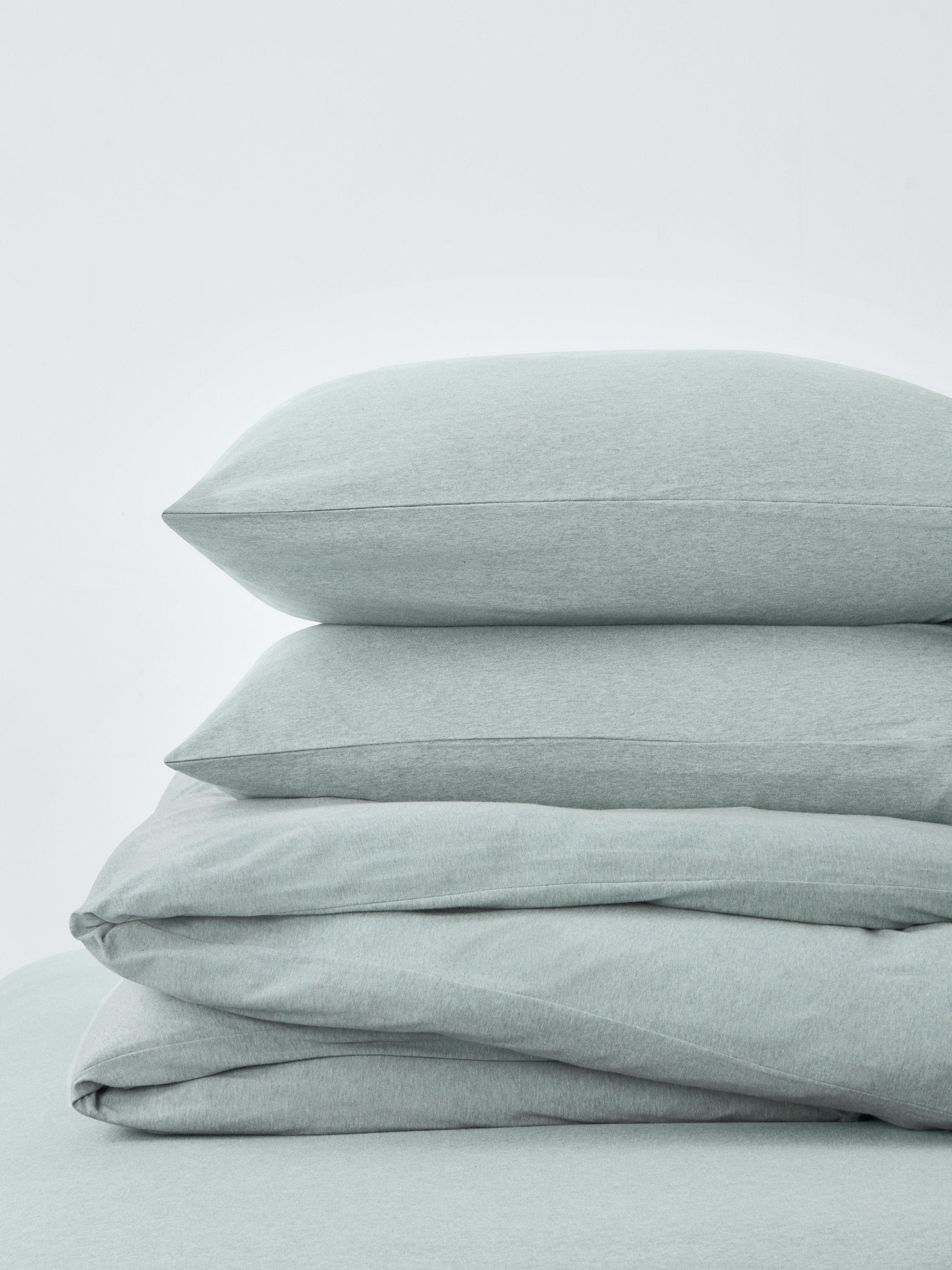 John Lewis cotton jersey duvet cover set with fitted sheet single - British product