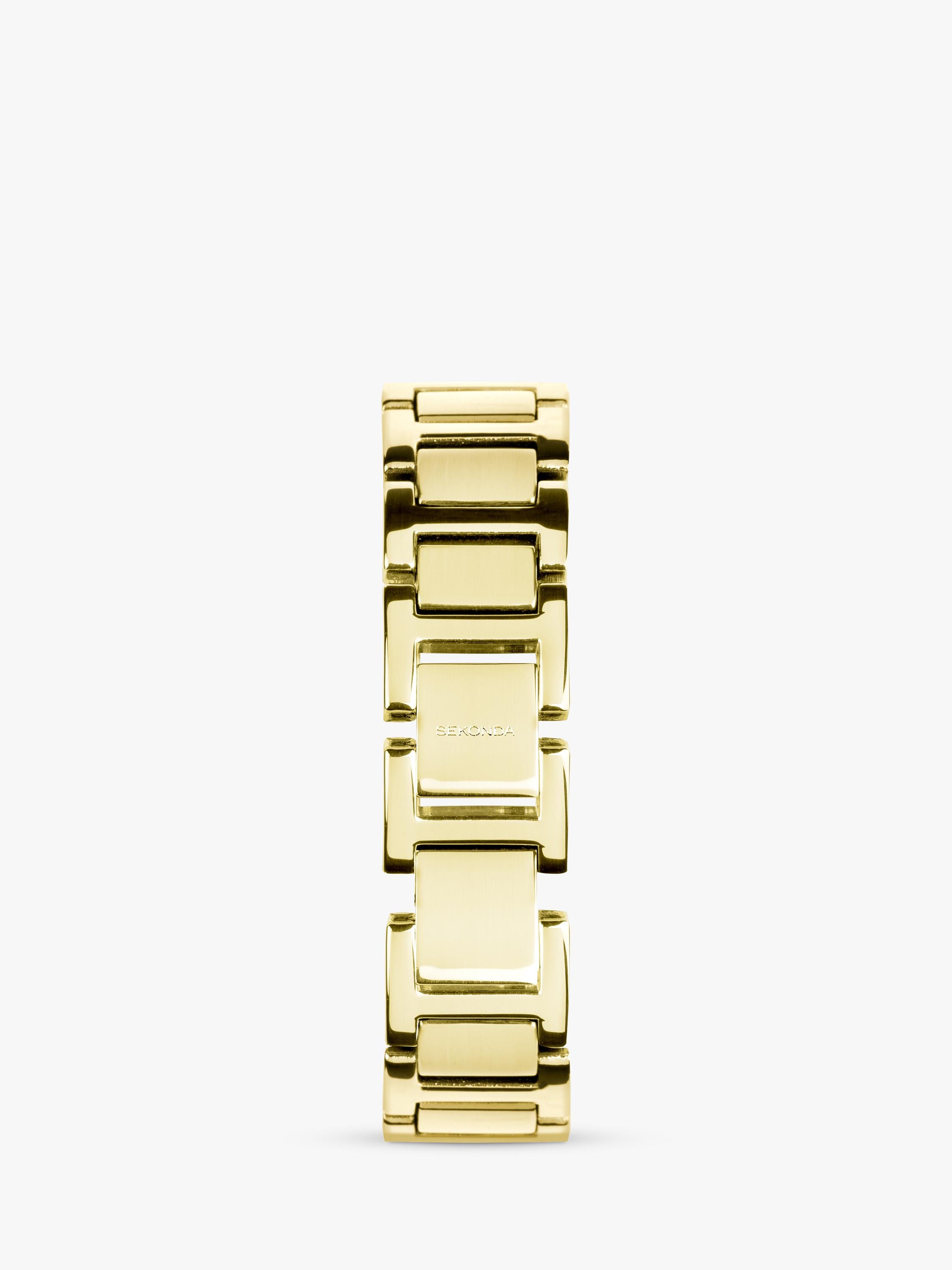 Sekonda women's guilloche dial watch gold bracelet 22mm case, imported from the UK