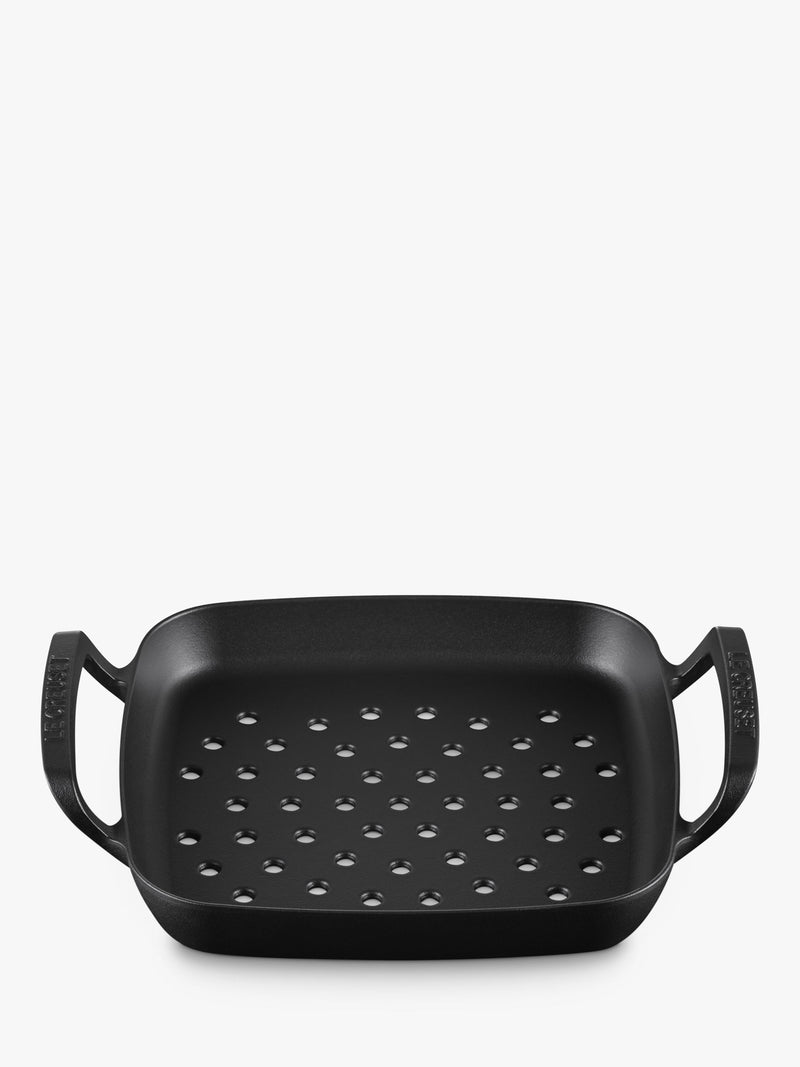 Le Creuset square BBQ grilling basket 30cm, imported from the UK