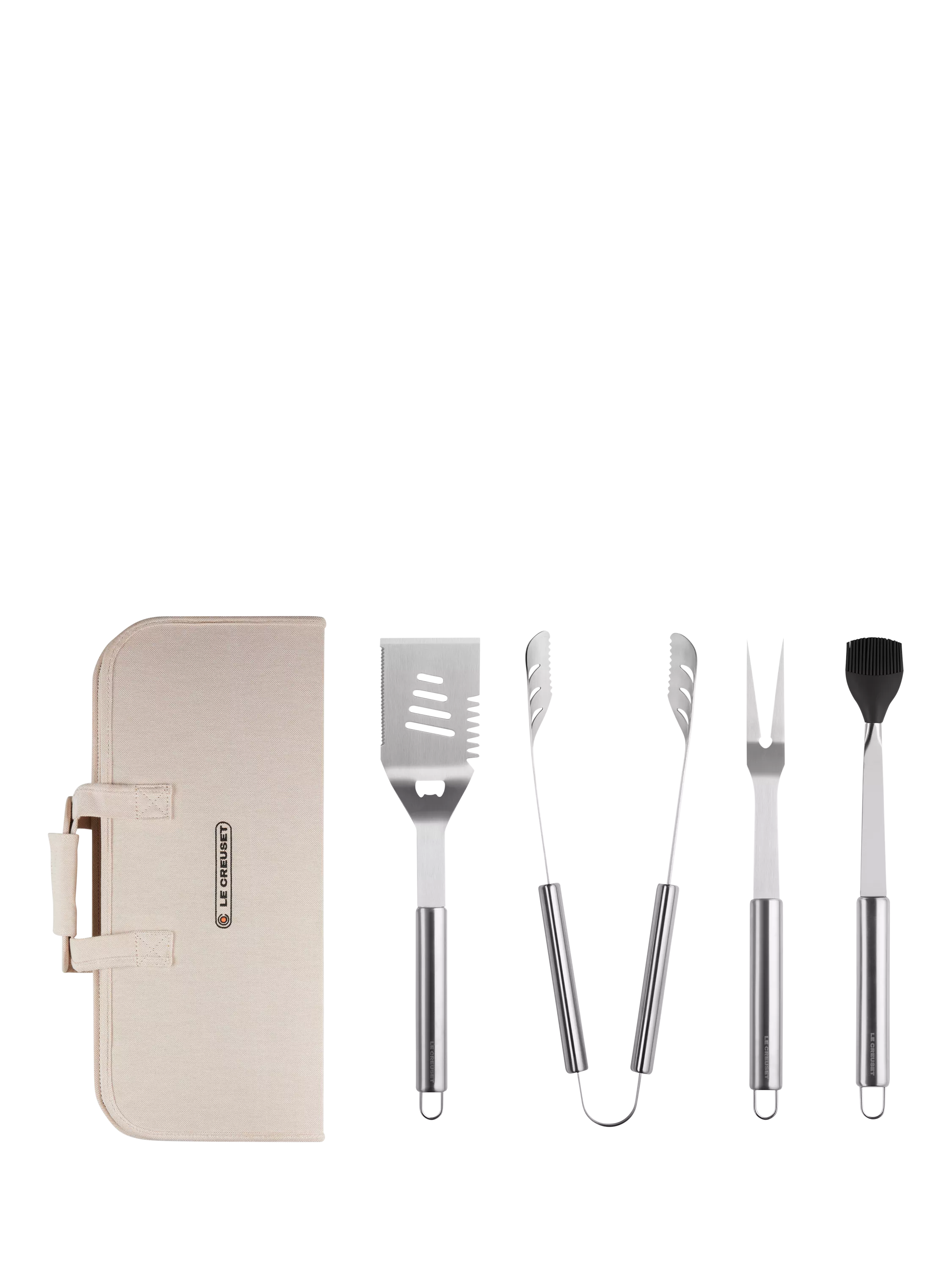Le Creuset stainless steel BBQ utensil set of 4 (British brand)