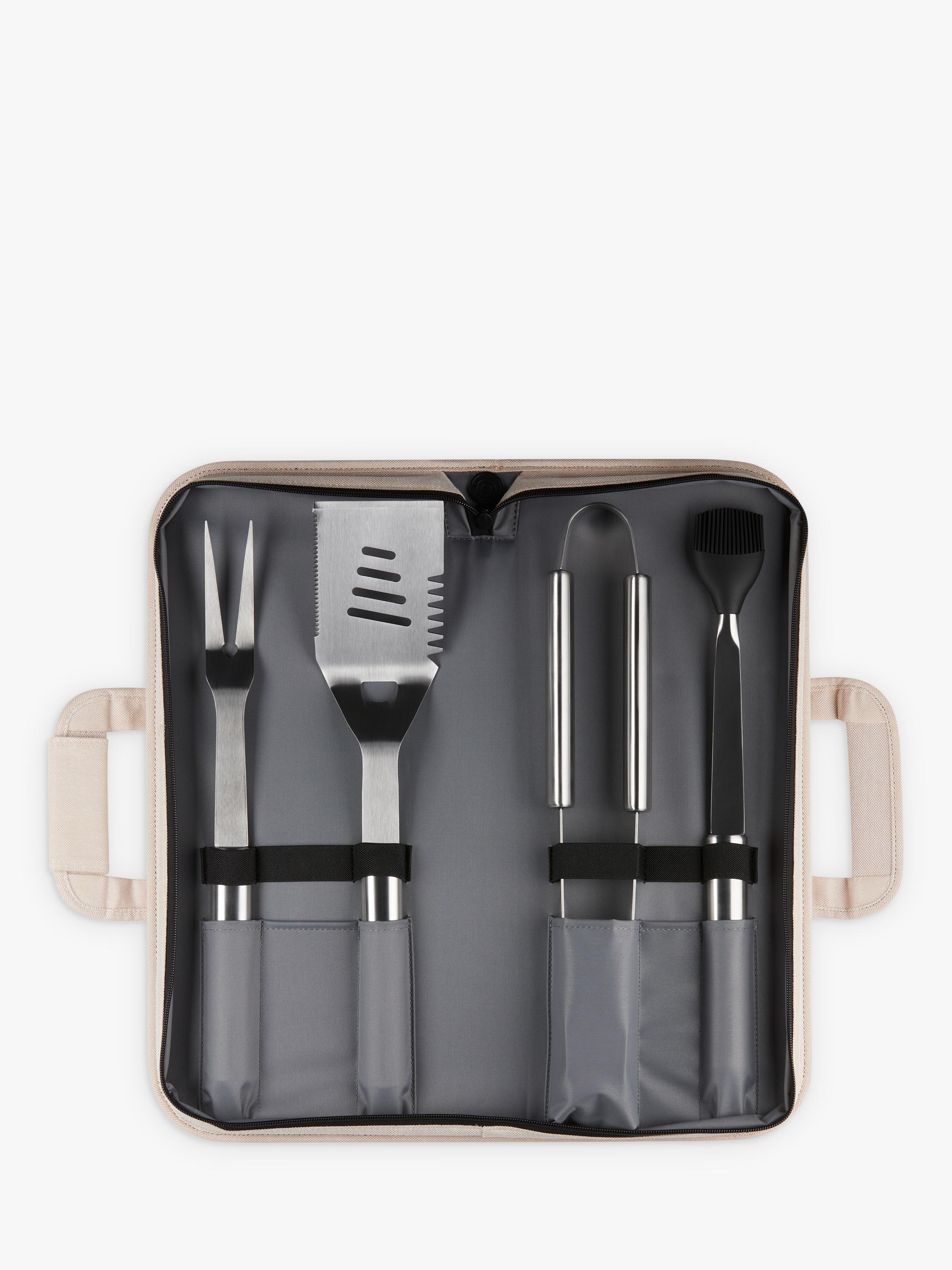 Le Creuset stainless steel BBQ utensil set of 4 (British brand)