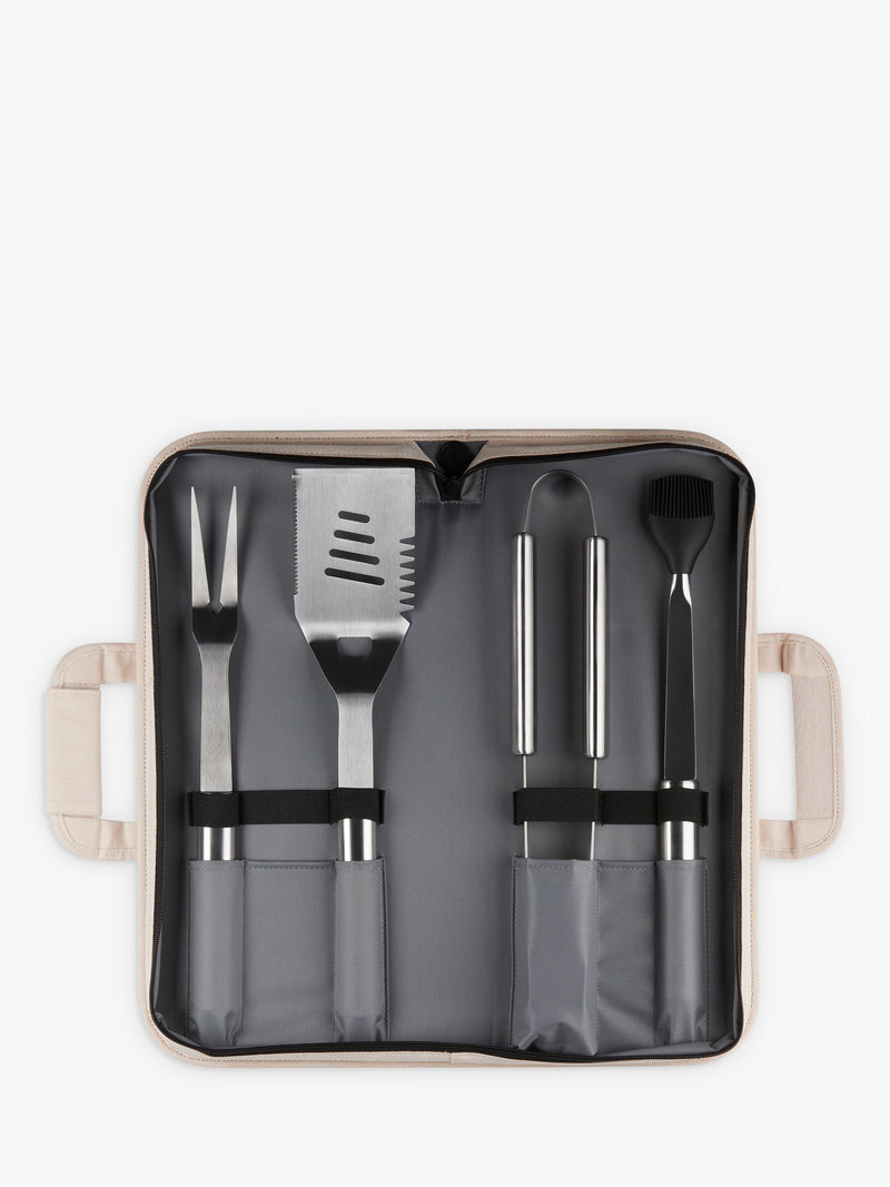 Le Creuset stainless steel BBQ utensil set of 4 (British brand)