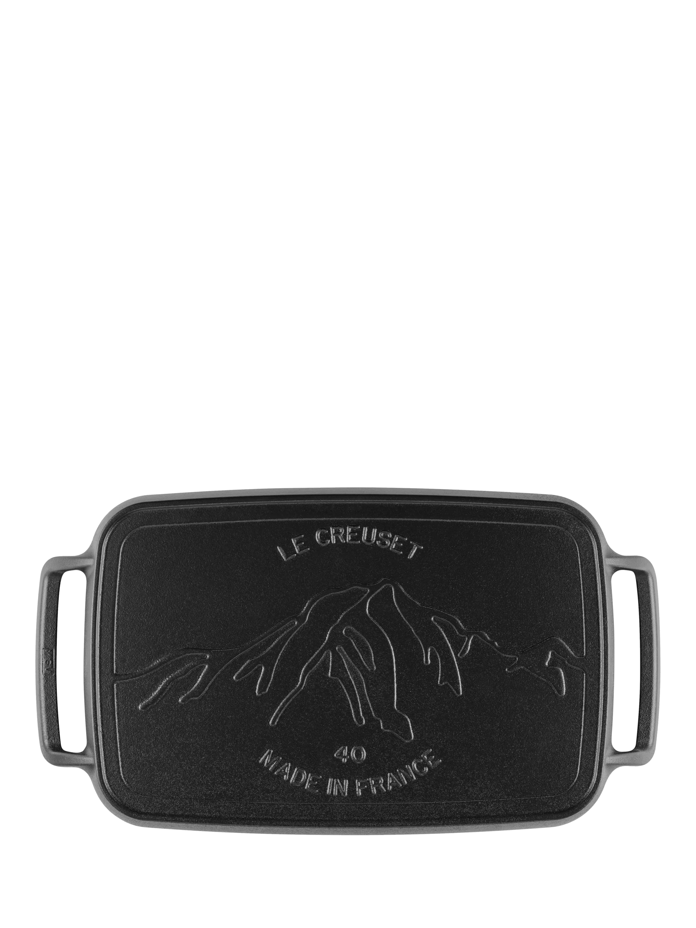 Le Creuset cast iron outdoor rectangular griddle 40cm, UK version