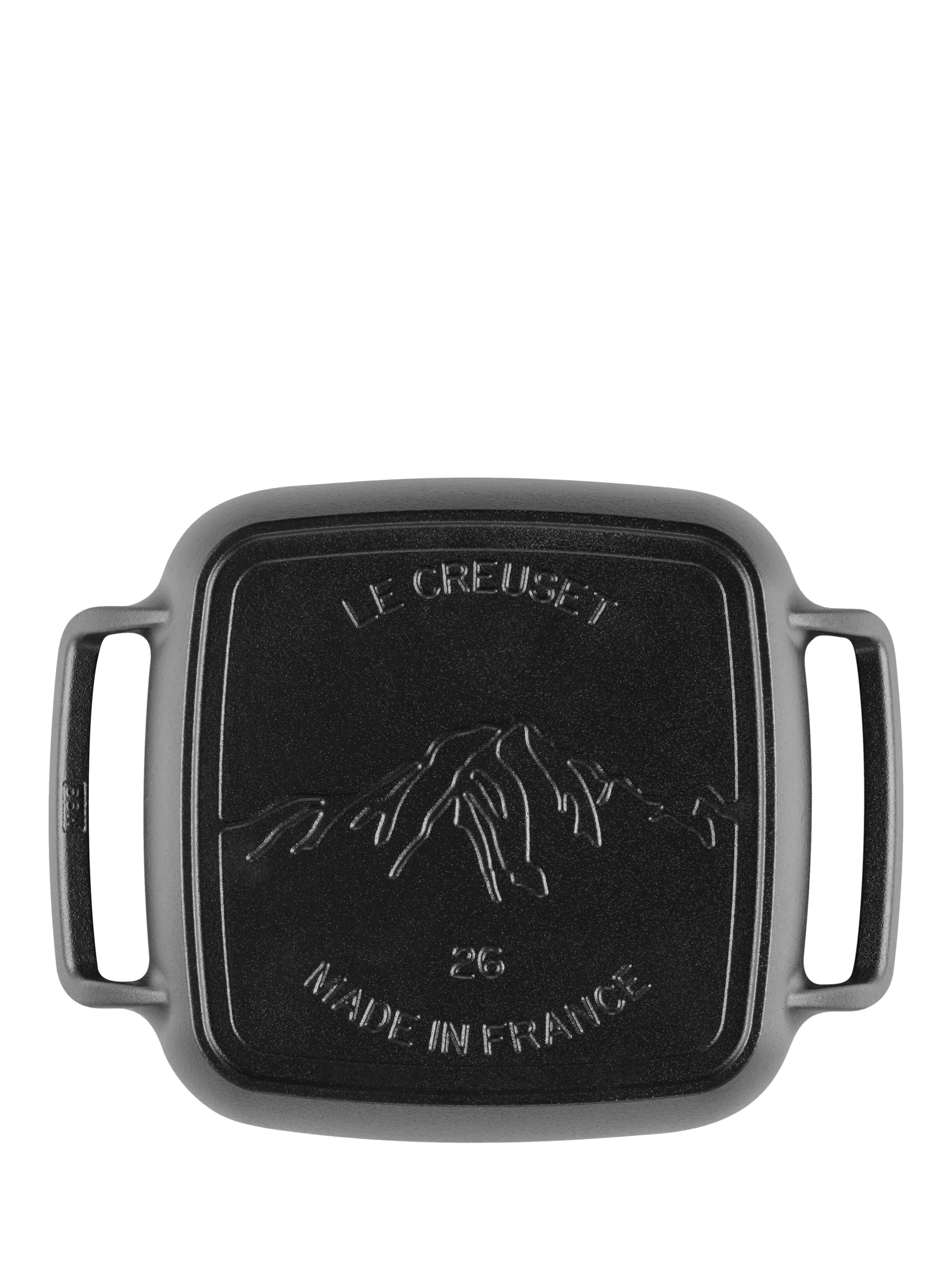 Le Creuset outdoor square grill matte black 26cm (British brand)