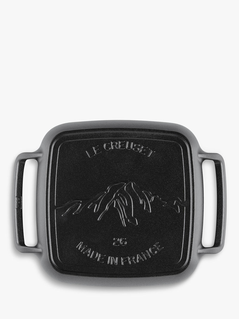 Le Creuset outdoor square grill matte black 26cm (British brand)