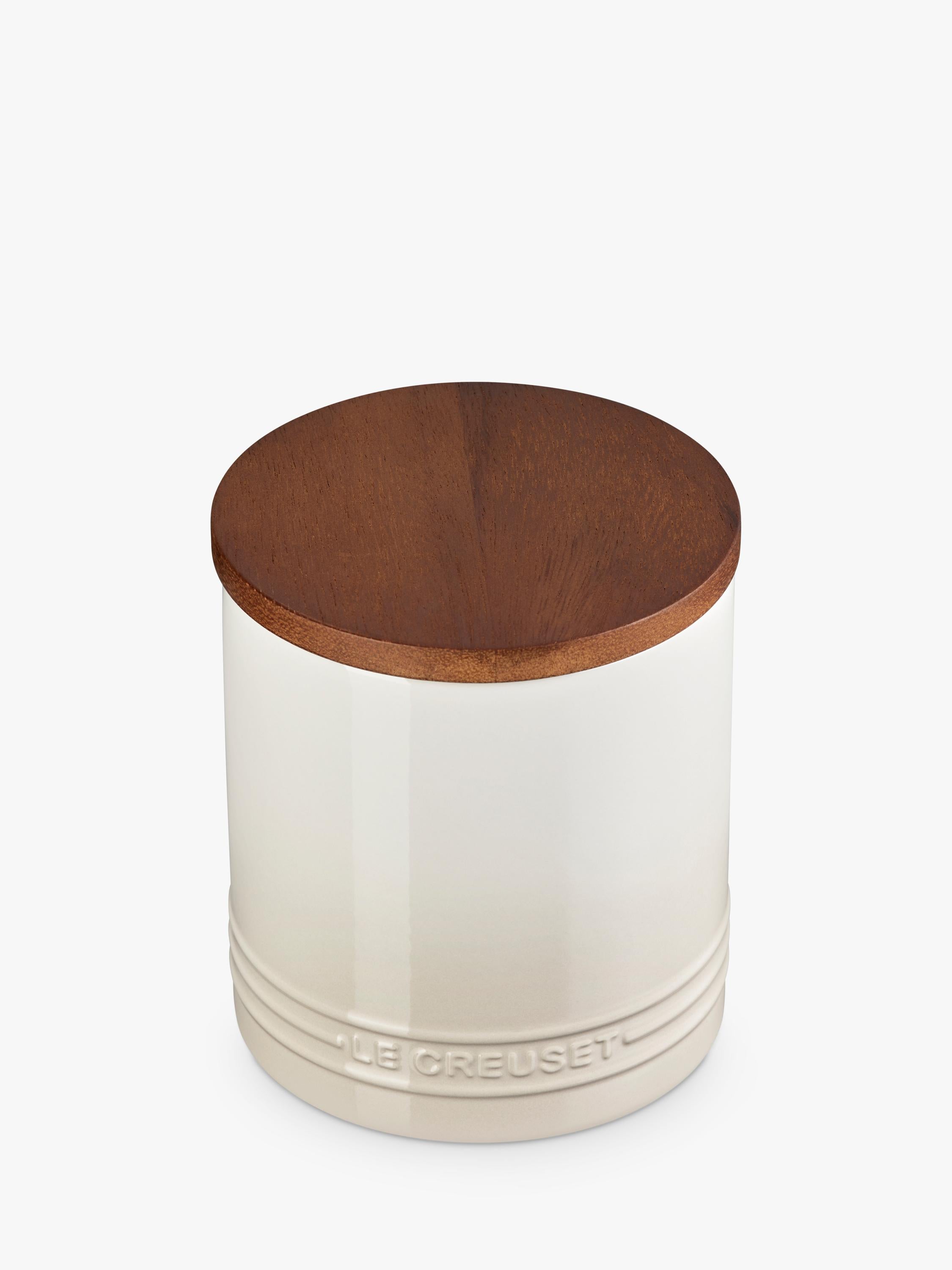 Le Creuset stoneware storage jar 1.1L Meringue, imported from the UK