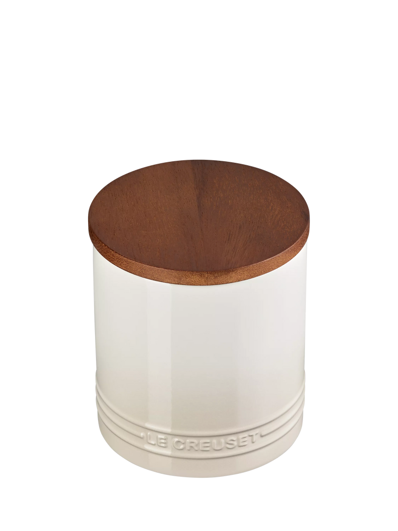 Le Creuset stoneware storage jar 1.1L Meringue, imported from the UK
