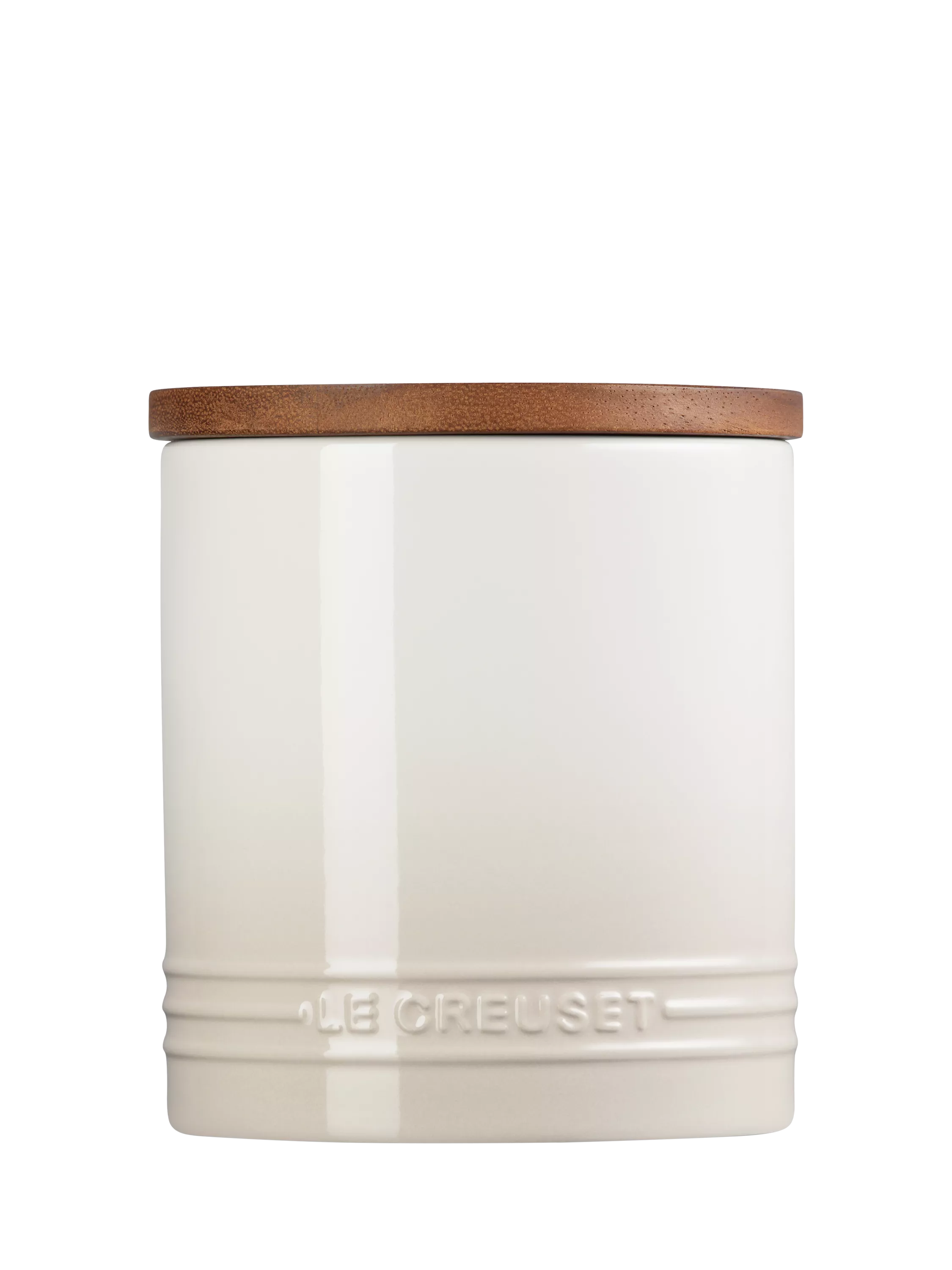Le Creuset stoneware storage jar 1.1L Meringue, imported from the UK