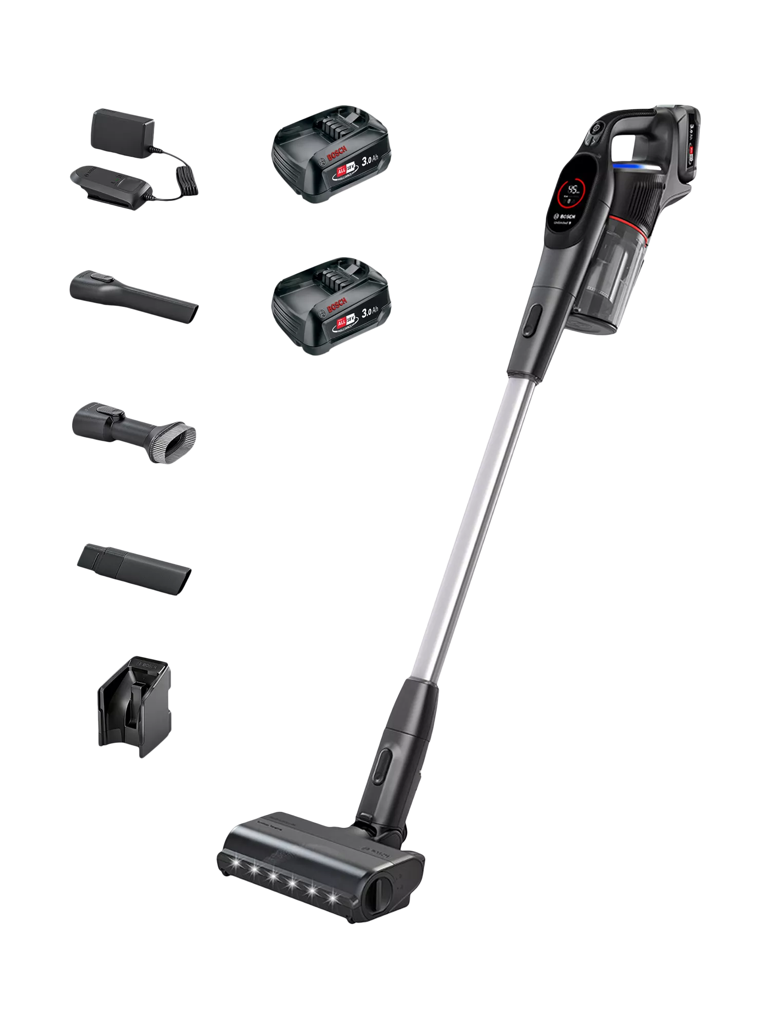Bosch Unlimited 9 cordless vacuum cleaner black (British brand)