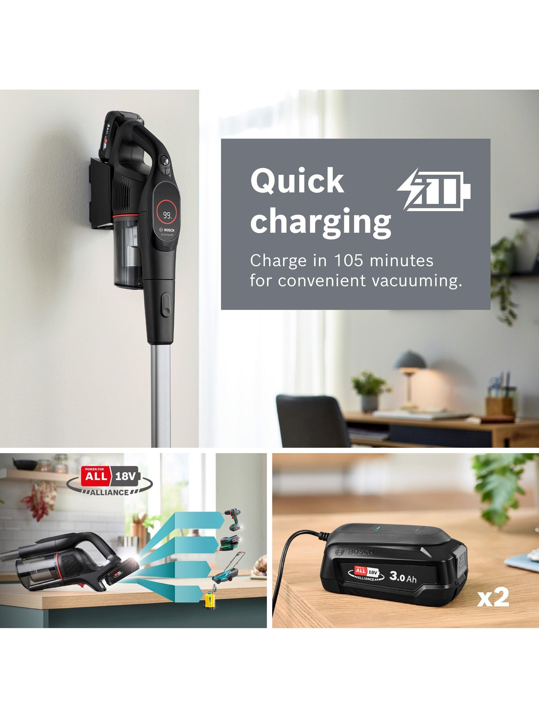 Bosch Unlimited 9 cordless vacuum cleaner black (British brand)
