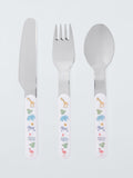 Childrens Safari Stainless Steel Cutlery Set 3 Piece