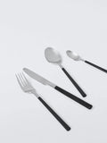 John Lewis black recycled handle cutlery set 16 piece (British brand)