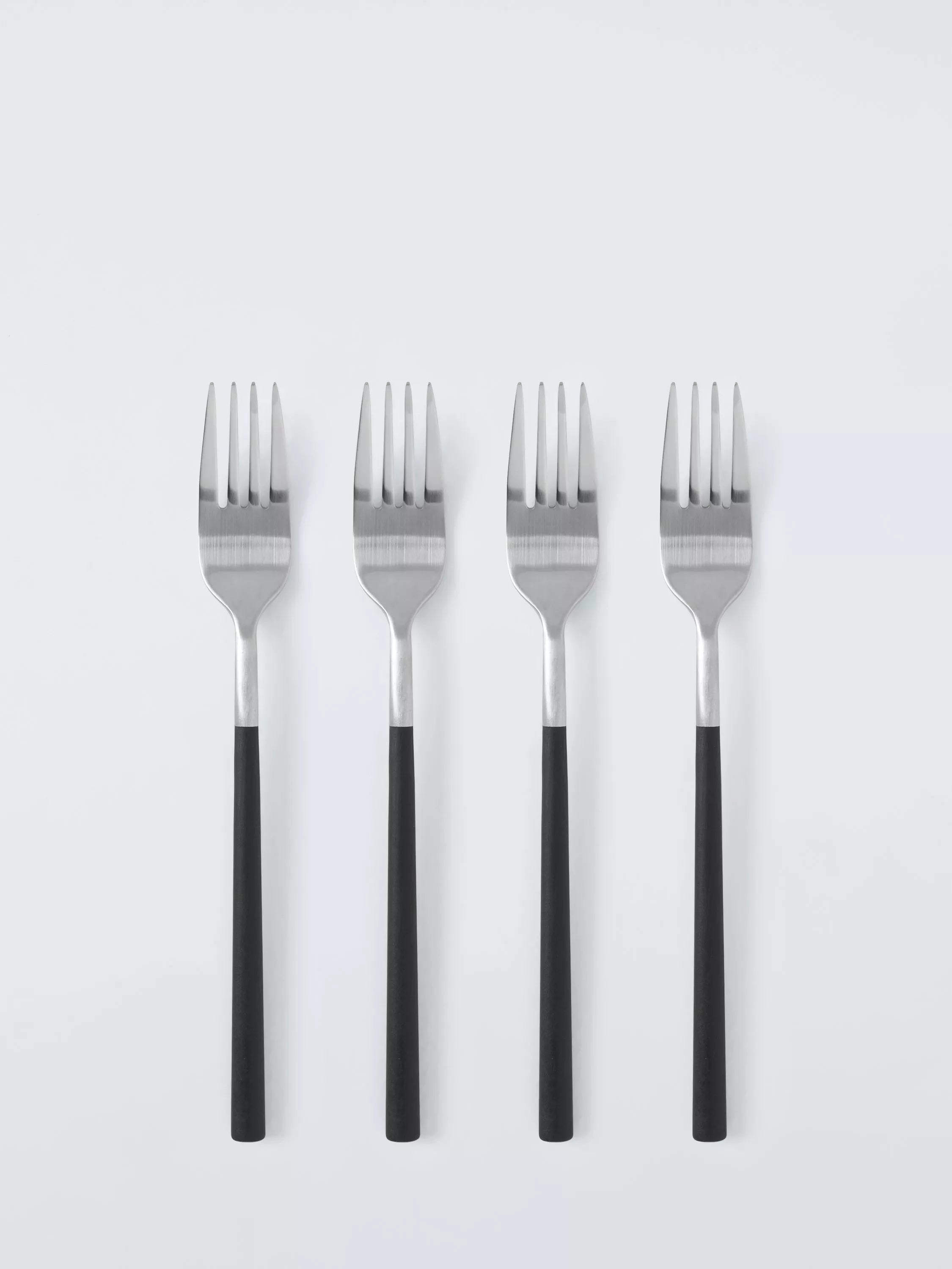 John Lewis black recycled handle cutlery set 16 piece (British brand)