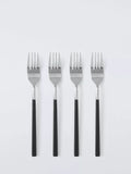 John Lewis black recycled handle cutlery set 16 piece (British brand)